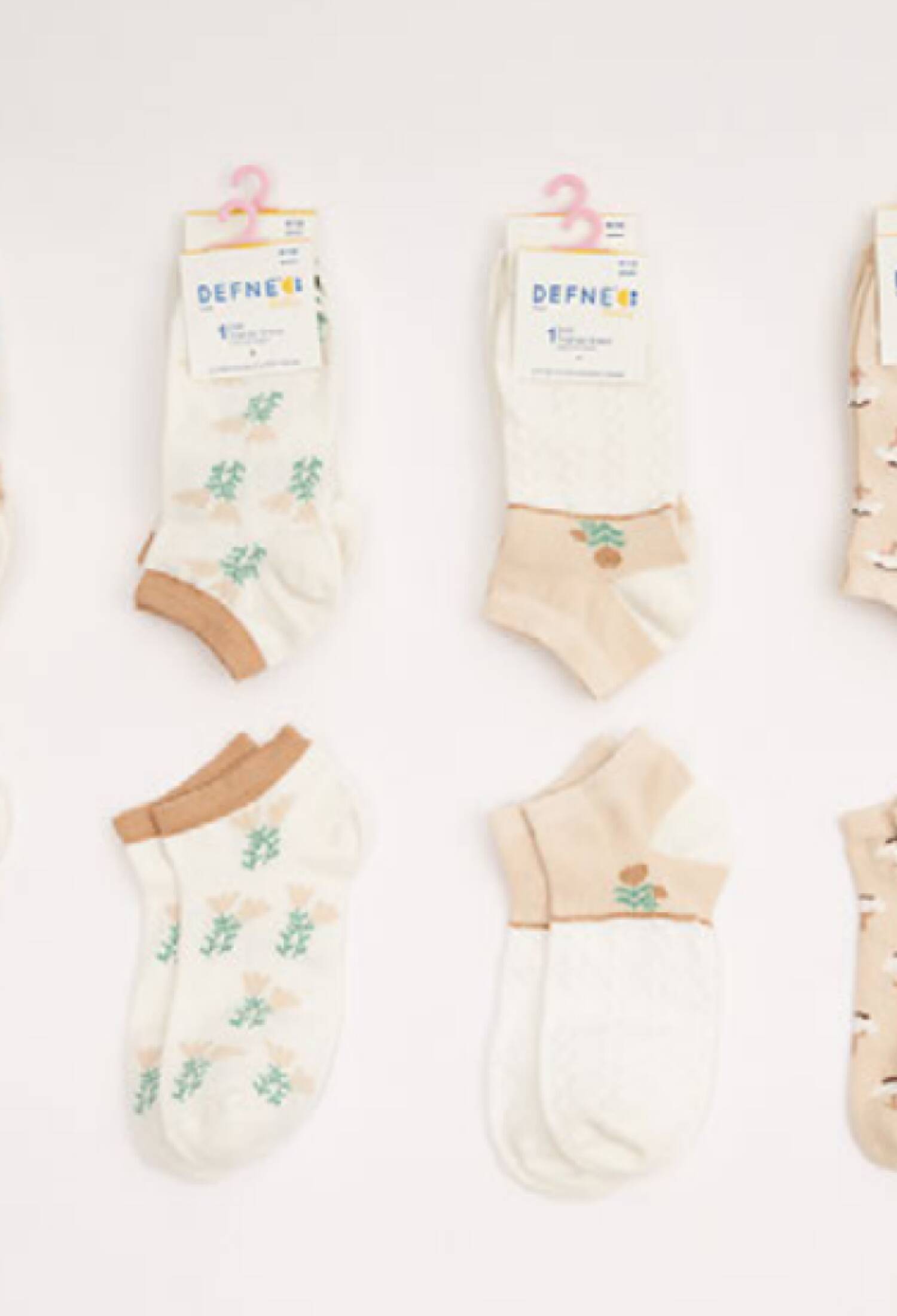 12 Çift Kız Çocuk Patik Çorap 1064-DFNÇ-1PK003-23(9-10) - 1064-DFNÇ-1PK003-23(9-10) - Brand: Defne - Kids & Bby Clothes From Peralane Kids Turkey