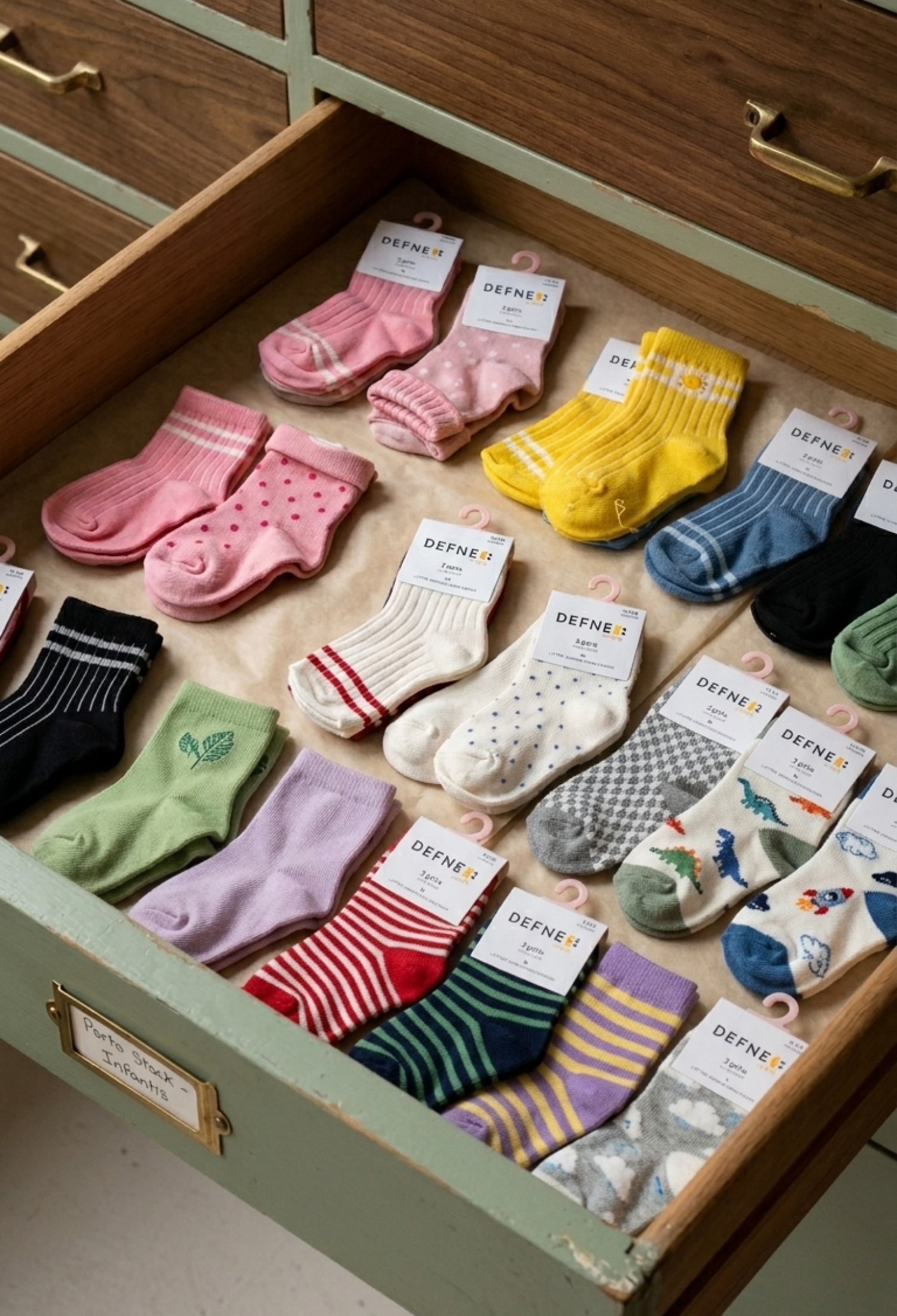 Wholesale Girls' 24 Pairs Socks Defne 1064-DFN3-K021-22(3-4) - 1064-DFN3-K021-22(3-4)