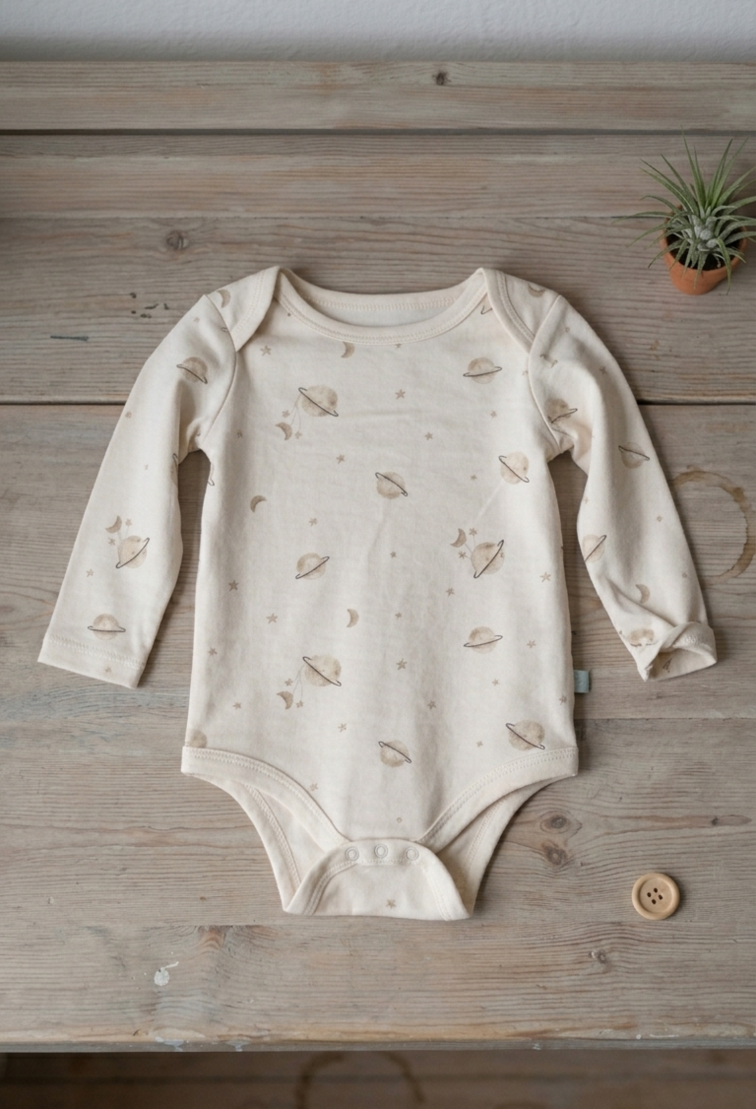 Wholesale Unisex Baby Bodysuit 0-9M Pambuliq 2030-16NAT08 - 2030-16NAT08