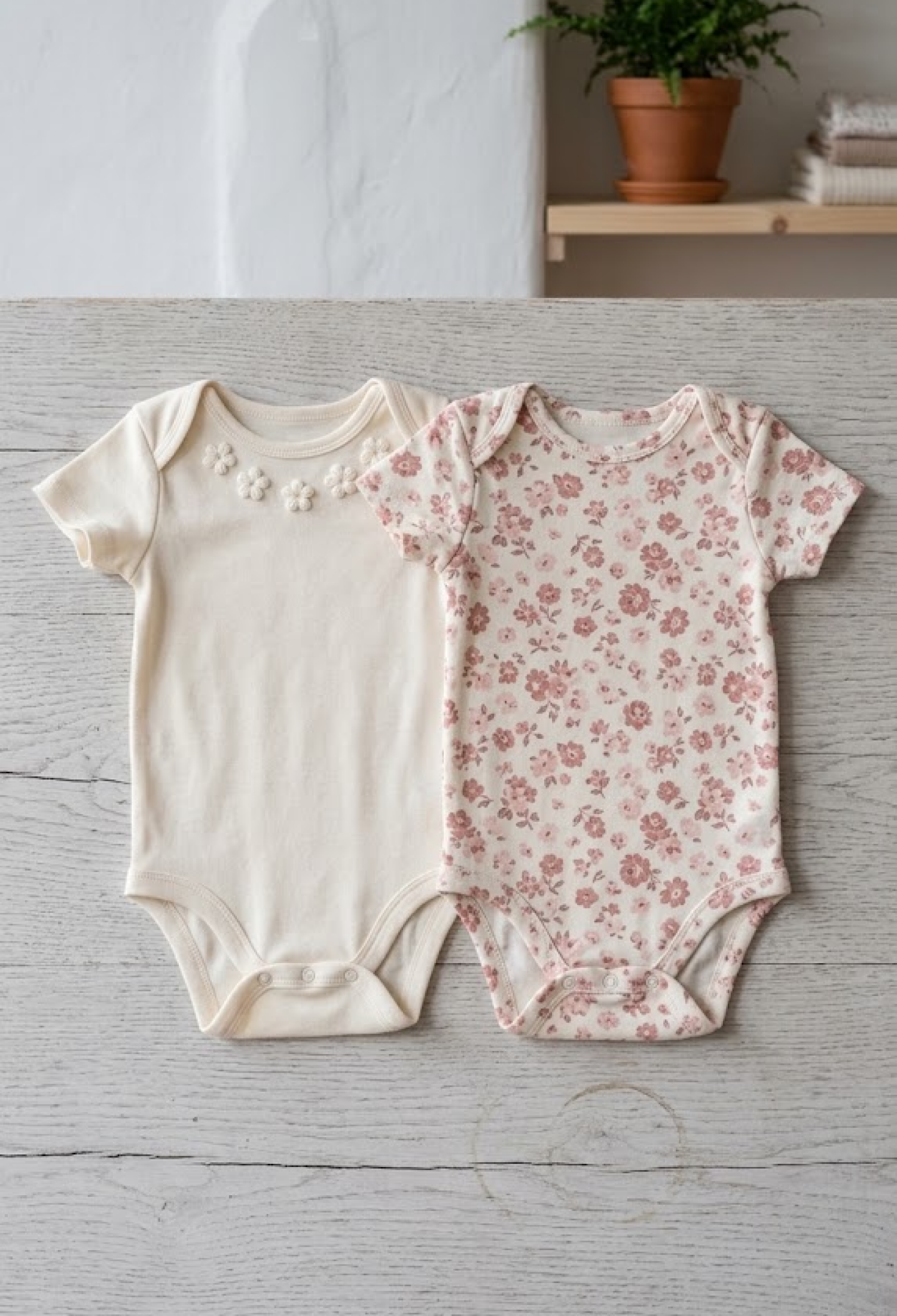Wholesale Baby Girl Bodysuit Set 2 Pieces 3-9M Ciccimbaby 1043-4966 - 1043-4966