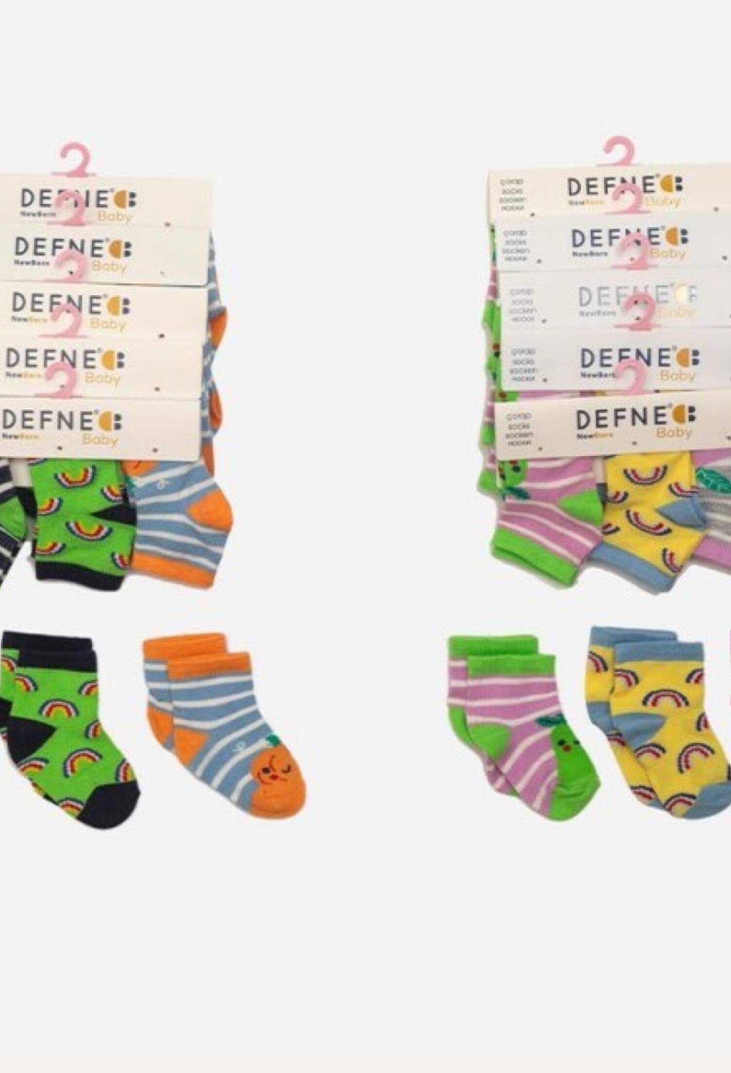 36 Çift Yeni Doğan Çorap 1064-DFNB-K023-21 - 1064-DFNB-K023-21 - Brand: Defne - Kids & Bby Clothes From Peralane Kids Turkey