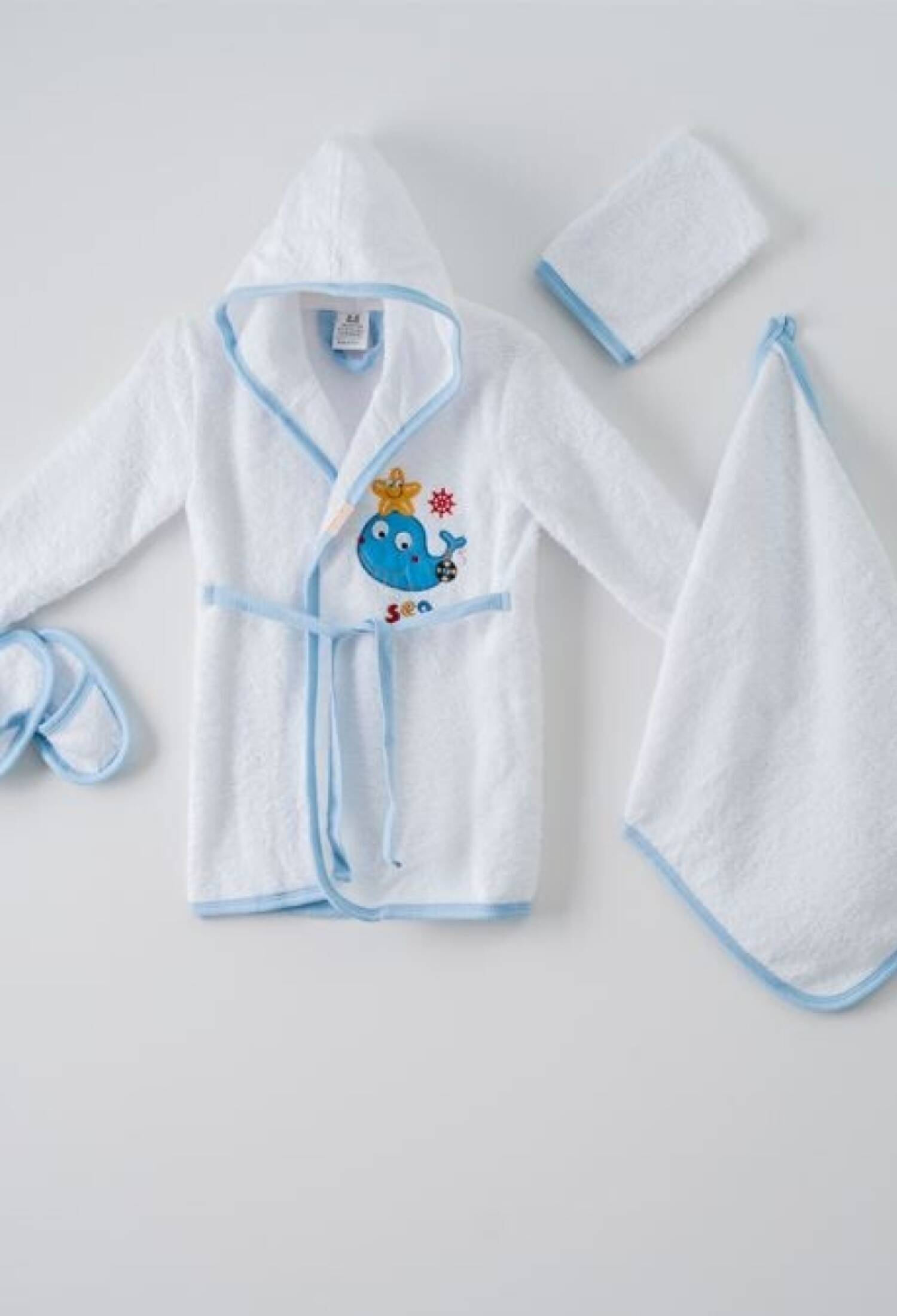 4'lü Balık Bornoz Set (Kutulu) 1072-426 - 1072-426 - Brand: Ramel Kids - Kids & Bby Clothes From Peralane Kids Turkey