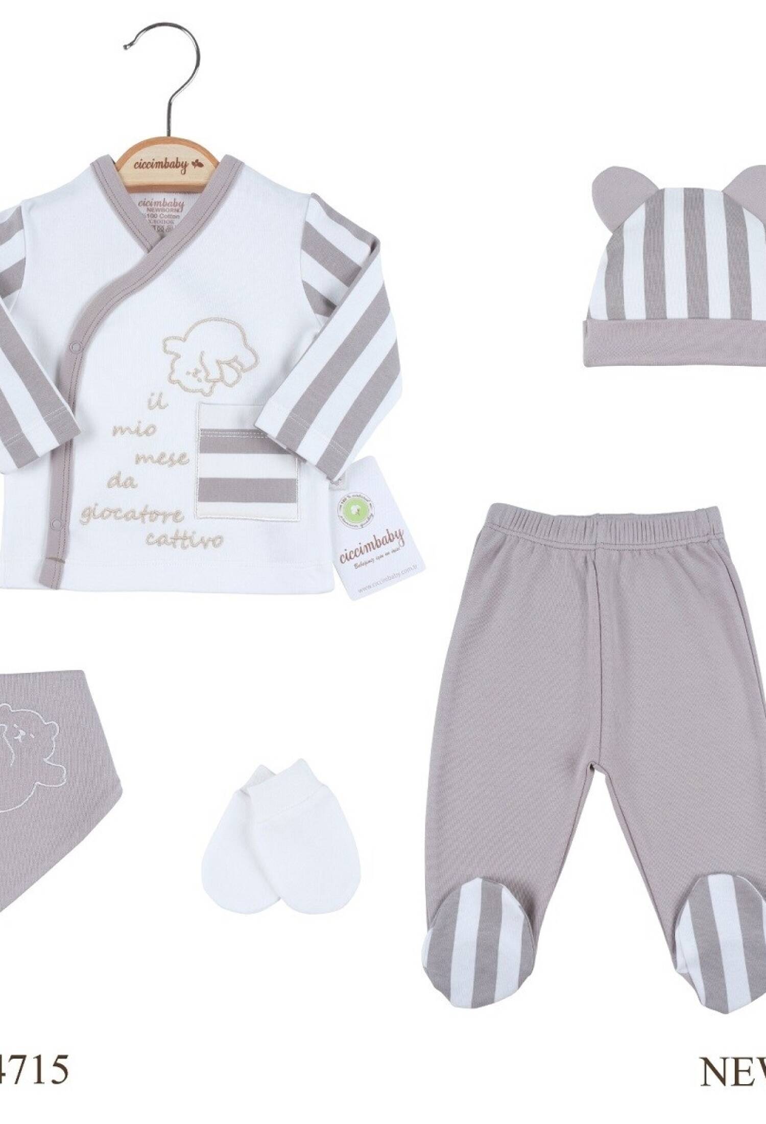 5 Lİ AYICIK ZIBIN SETİ 1043-4715 - 1043-4715 - Brand: Ciccimbaby - Kids & Bby Clothes From Peralane Kids Turkey