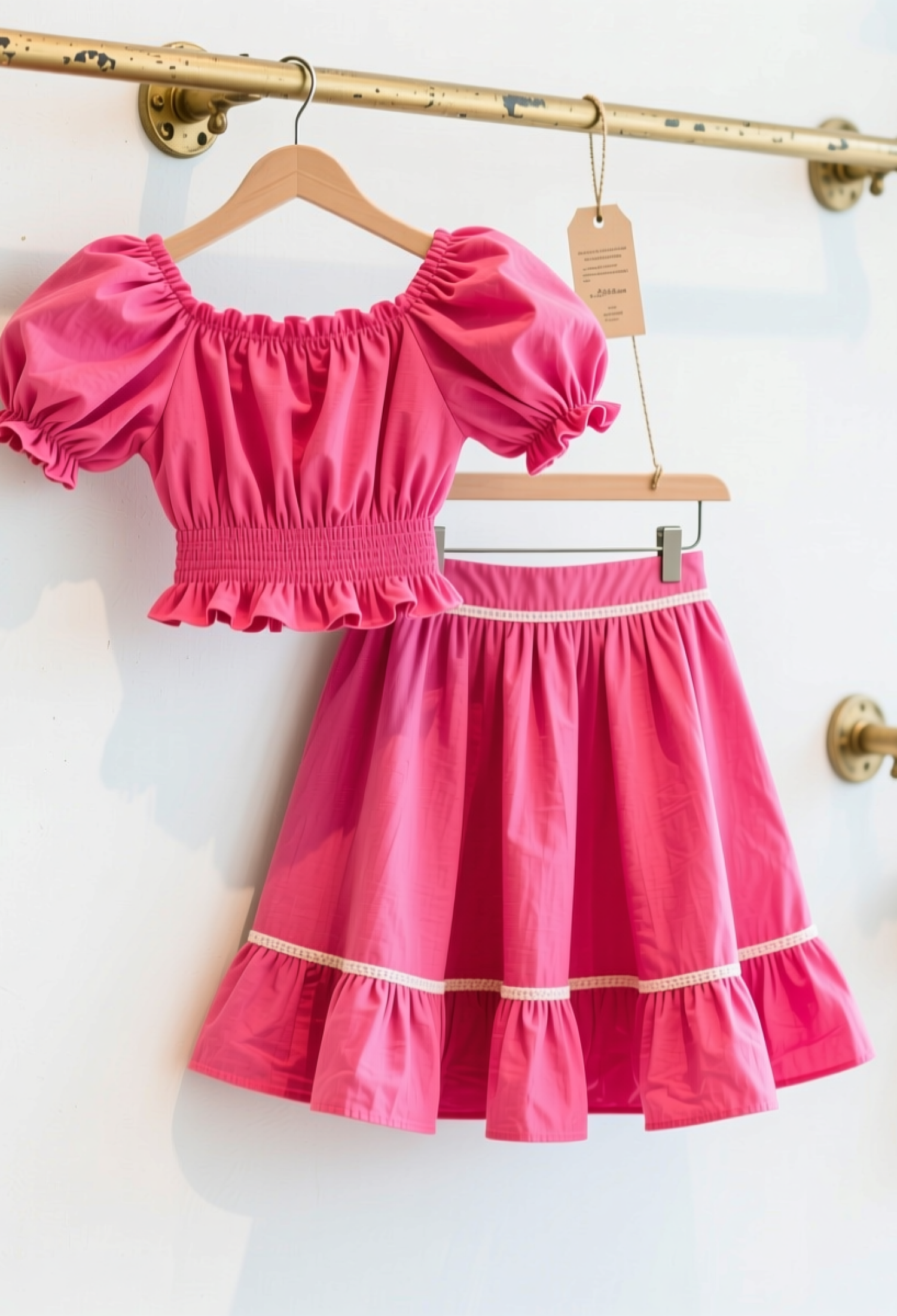 Wholesale Girl'S 2-Piece Blouse And Skirt Set 7-10y Büşra Bebe 1016-24144 - 1016-24144