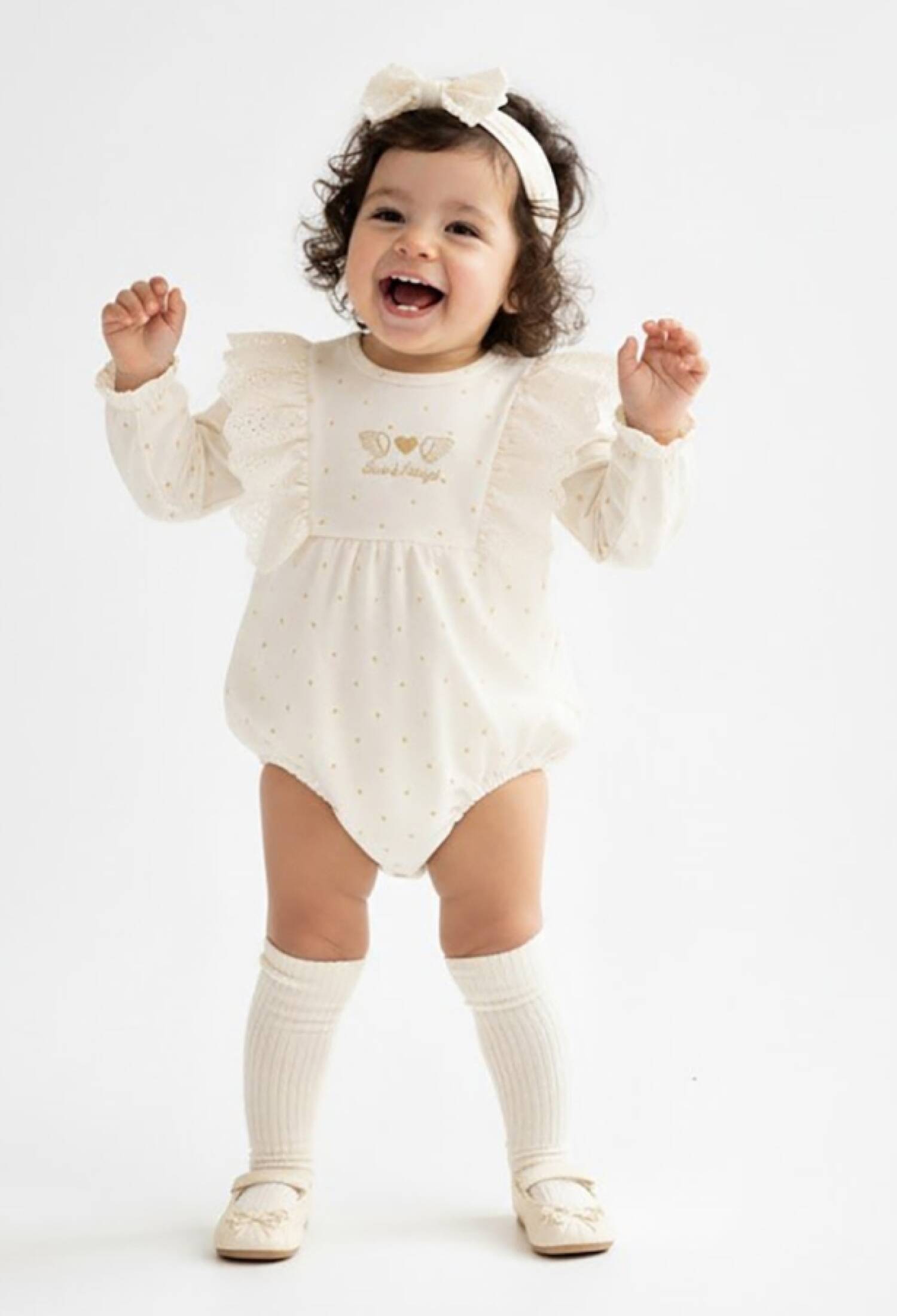 Angel Baskılı Kız Bebe Elbise - Brand: CAYZEN - Kids & Bby Clothes From Peralane Kids Turkey