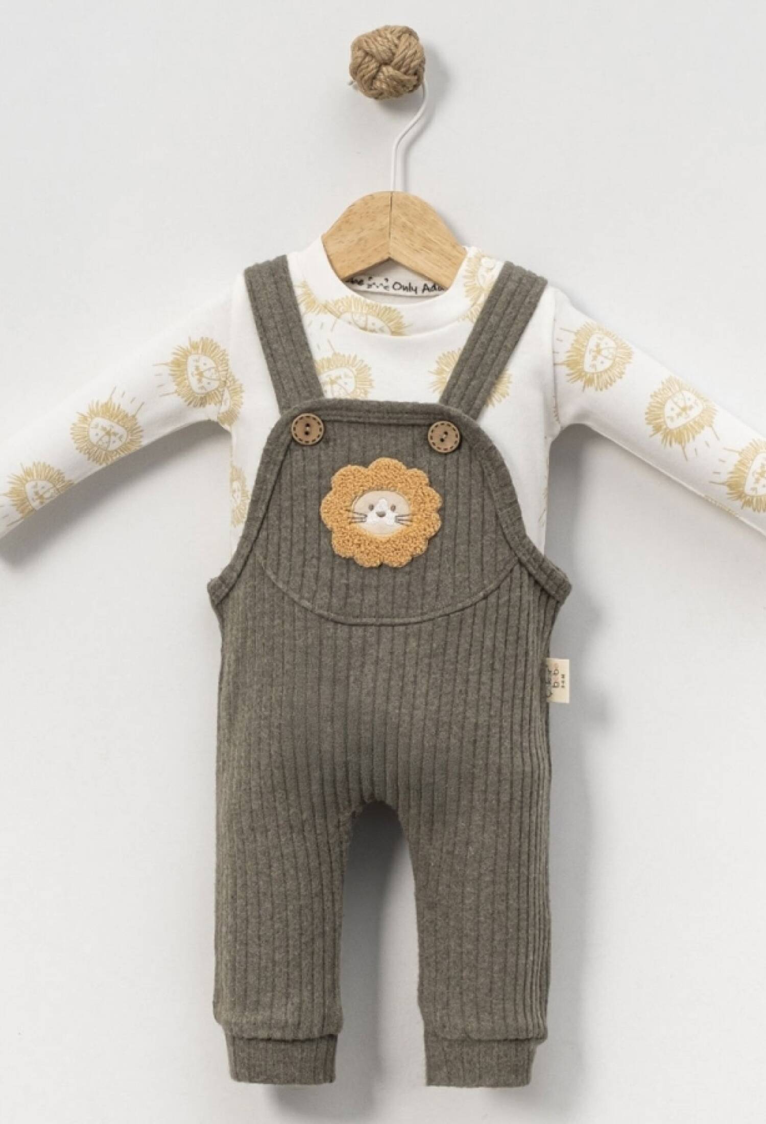 Aslan Nakışlı Erkek Bebe Salopet Takım - Brand: CAYZEN - Kids & Bby Clothes From Peralane Kids Turkey