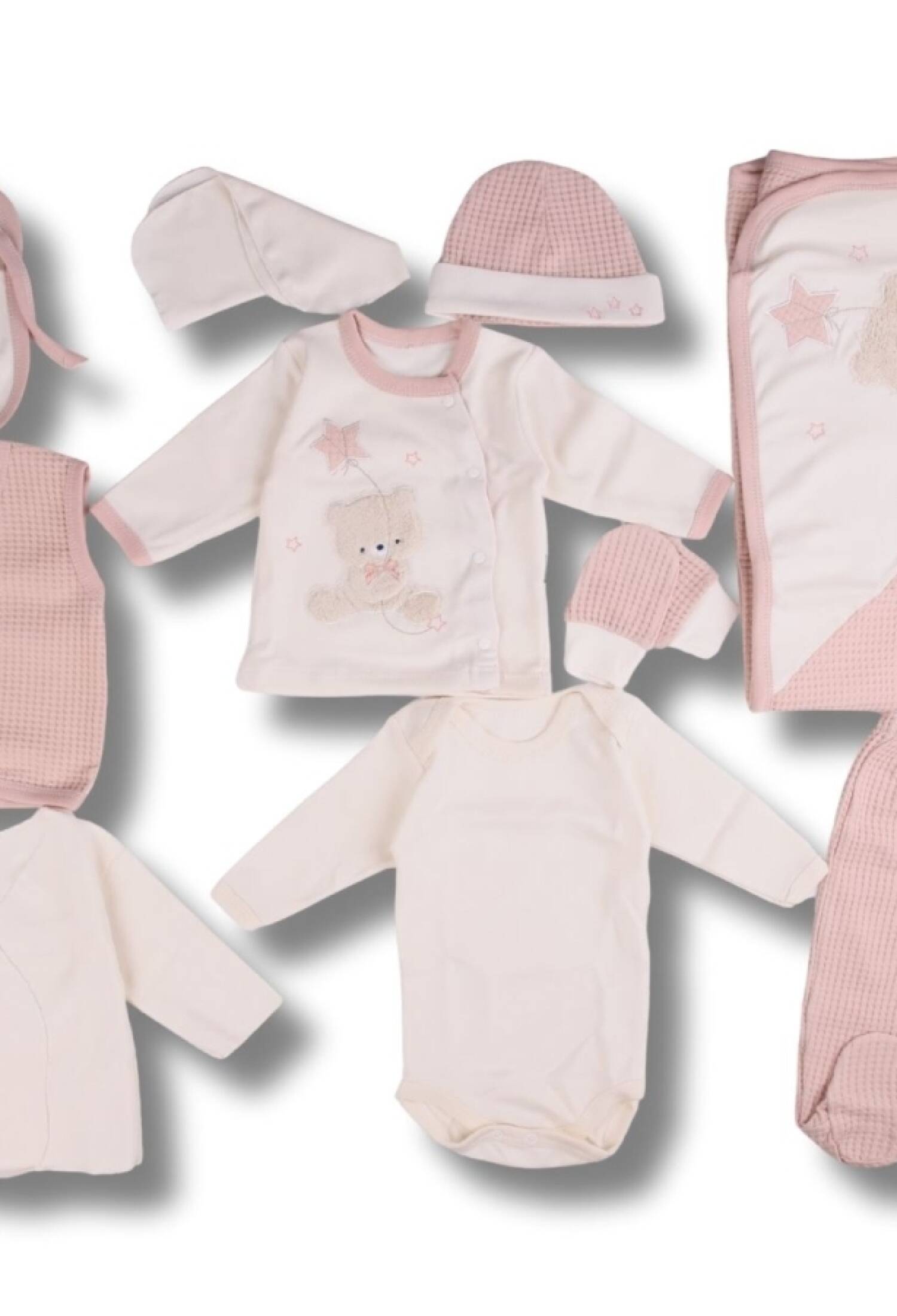 Ayıcık Baskılı Erkek Bebe Hastane Çıkışı 10lü Set - Brand: GAYE BEBE - Kids & Bby Clothes From Peralane Kids Turkey