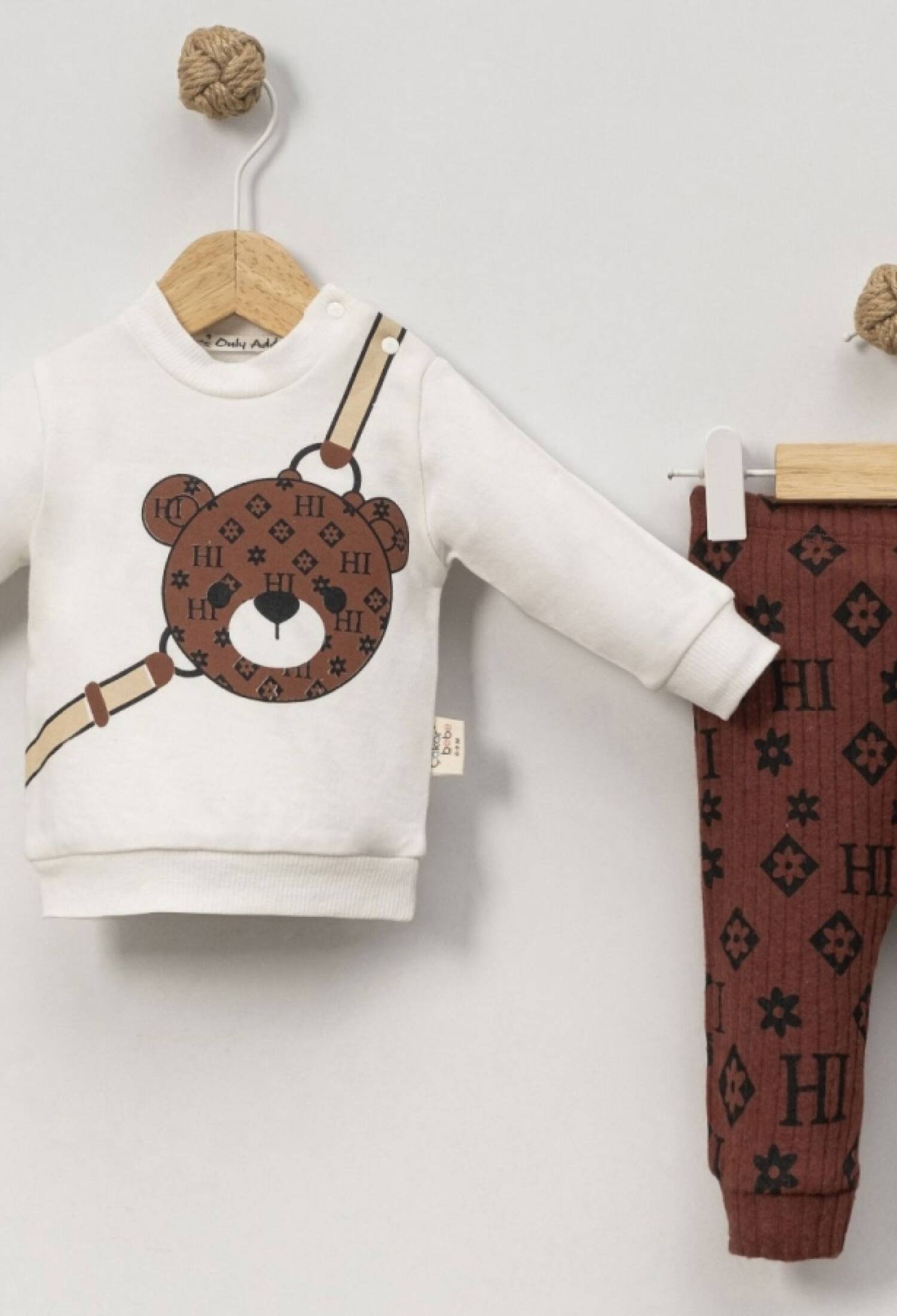 Ayıcık Baskılı Erkek Bebe Takım - Brand: CAYZEN - Kids & Bby Clothes From Peralane Kids Turkey