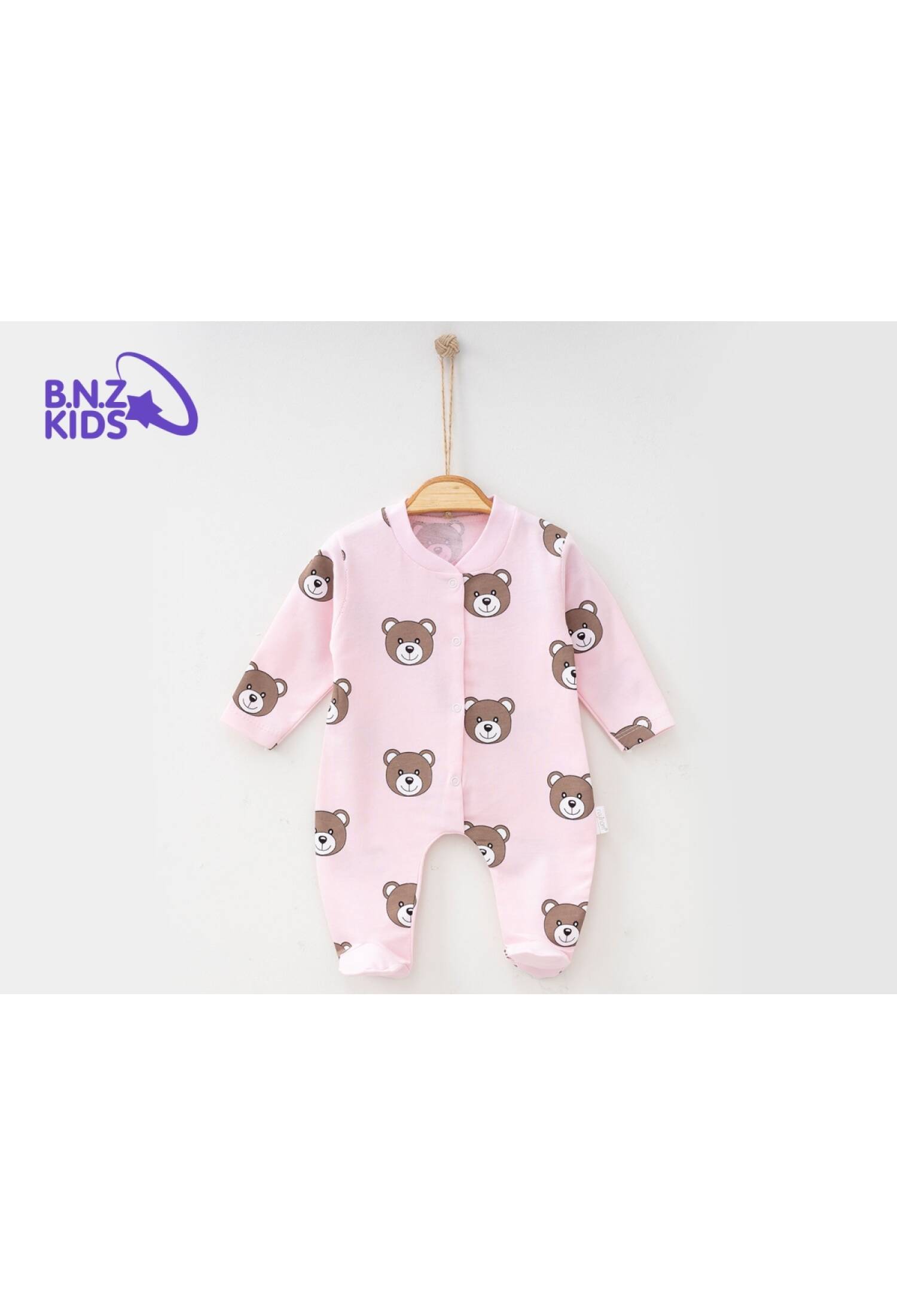 Ayıcık Desenli Patikli Unisex Tulum - Brand: NAYINOM - Kids & Bby Clothes From Peralane Kids Turkey