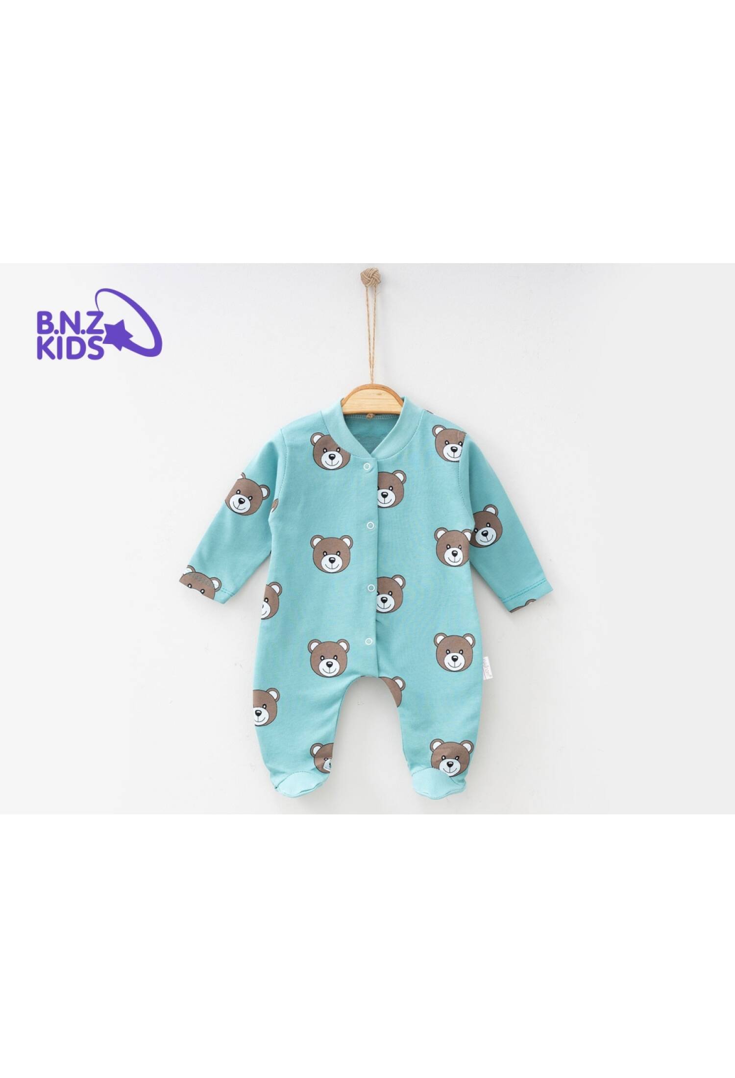 Ayıcık Desenli Patikli Unisex Tulum - Brand: NAYINOM - Kids & Bby Clothes From Peralane Kids Turkey