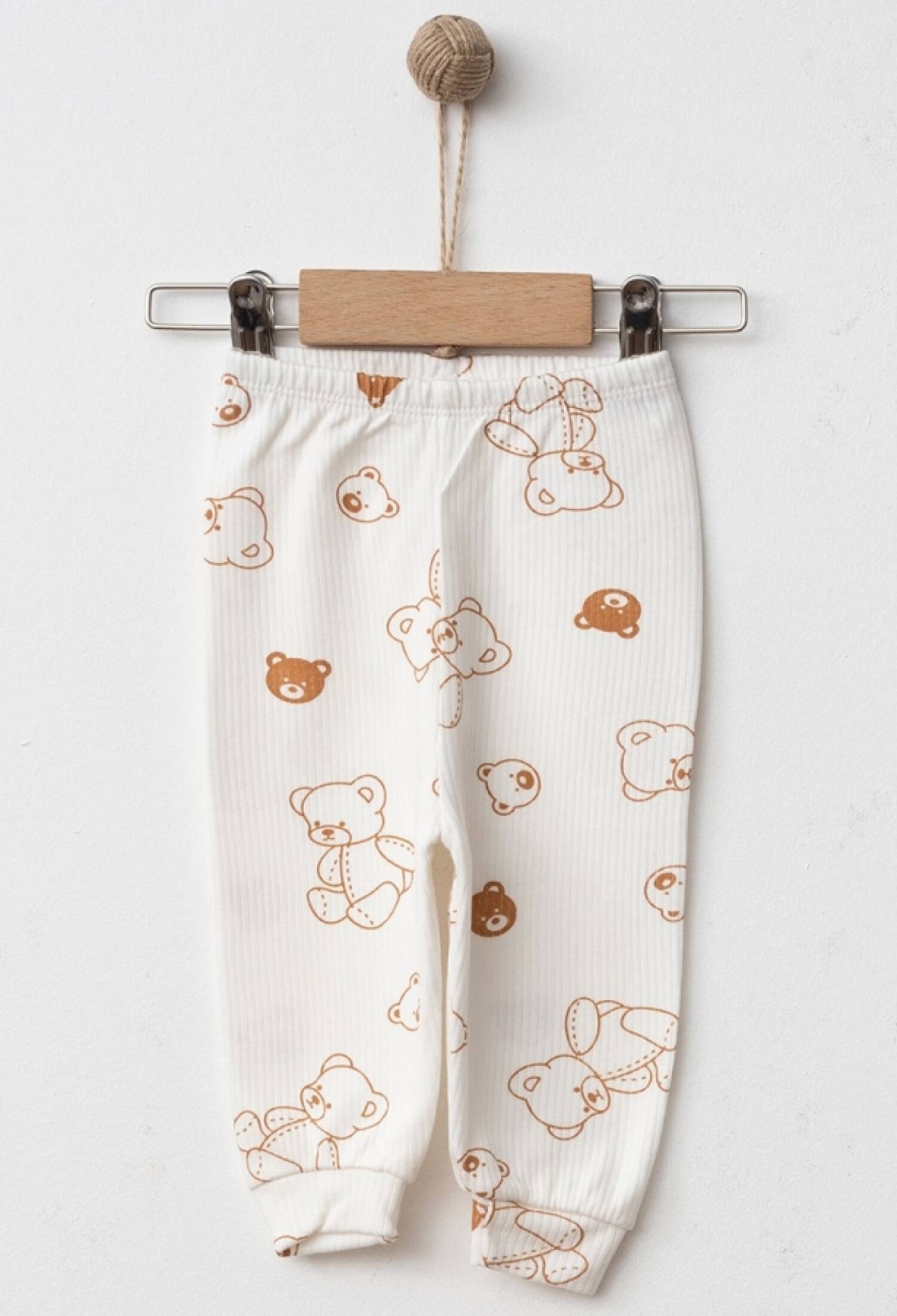 Ayıcık Desenli Raporlu Unisex Bebe Tek Alt - Brand: NAYINOM - Kids & Bby Clothes From Peralane Kids Turkey