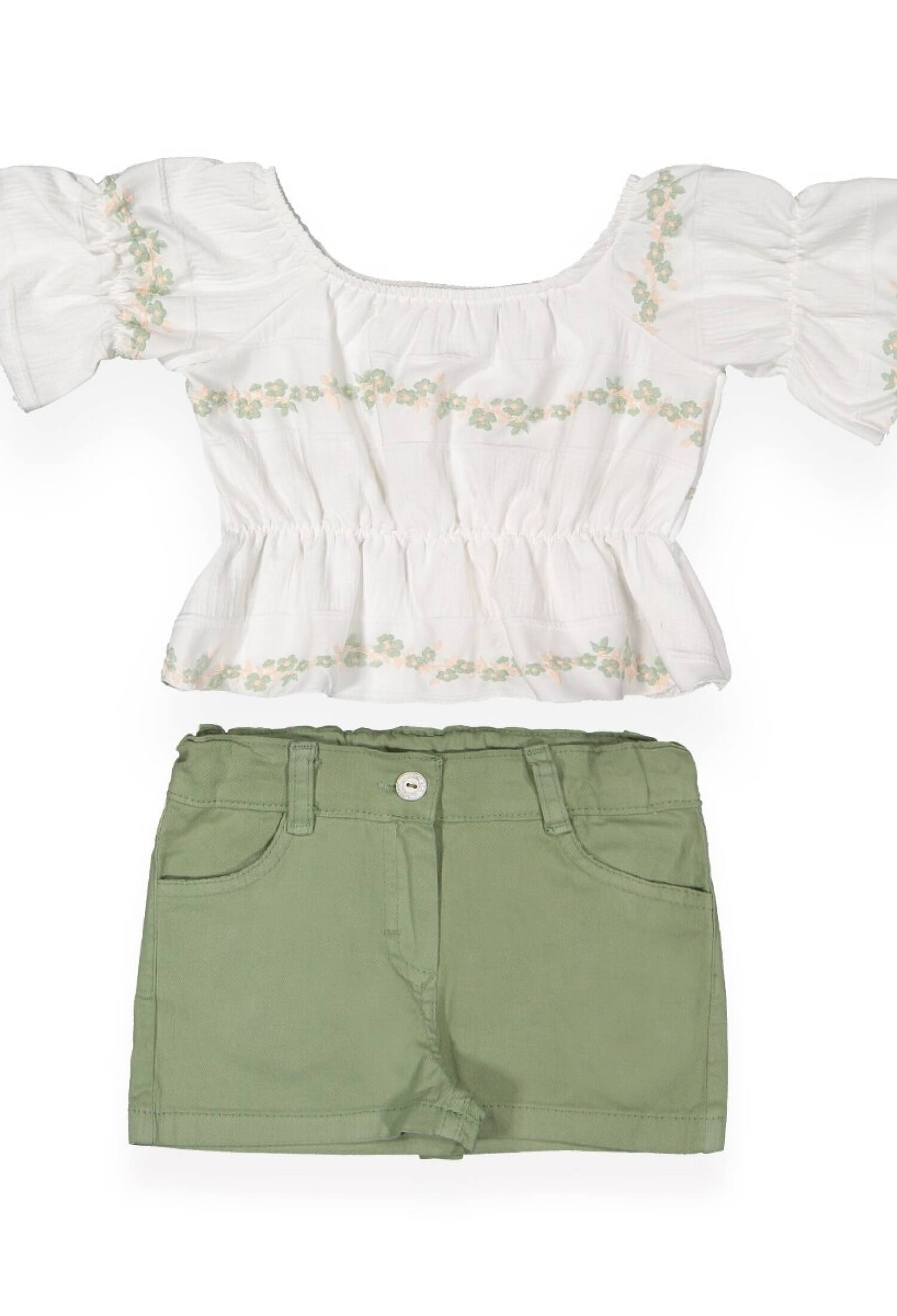 Bahar Dallı Pfd Şort Takım 1016-211129 - 1016-211129 - Brand: Büşra Bebe - Kids & Bby Clothes From Peralane Kids Turkey