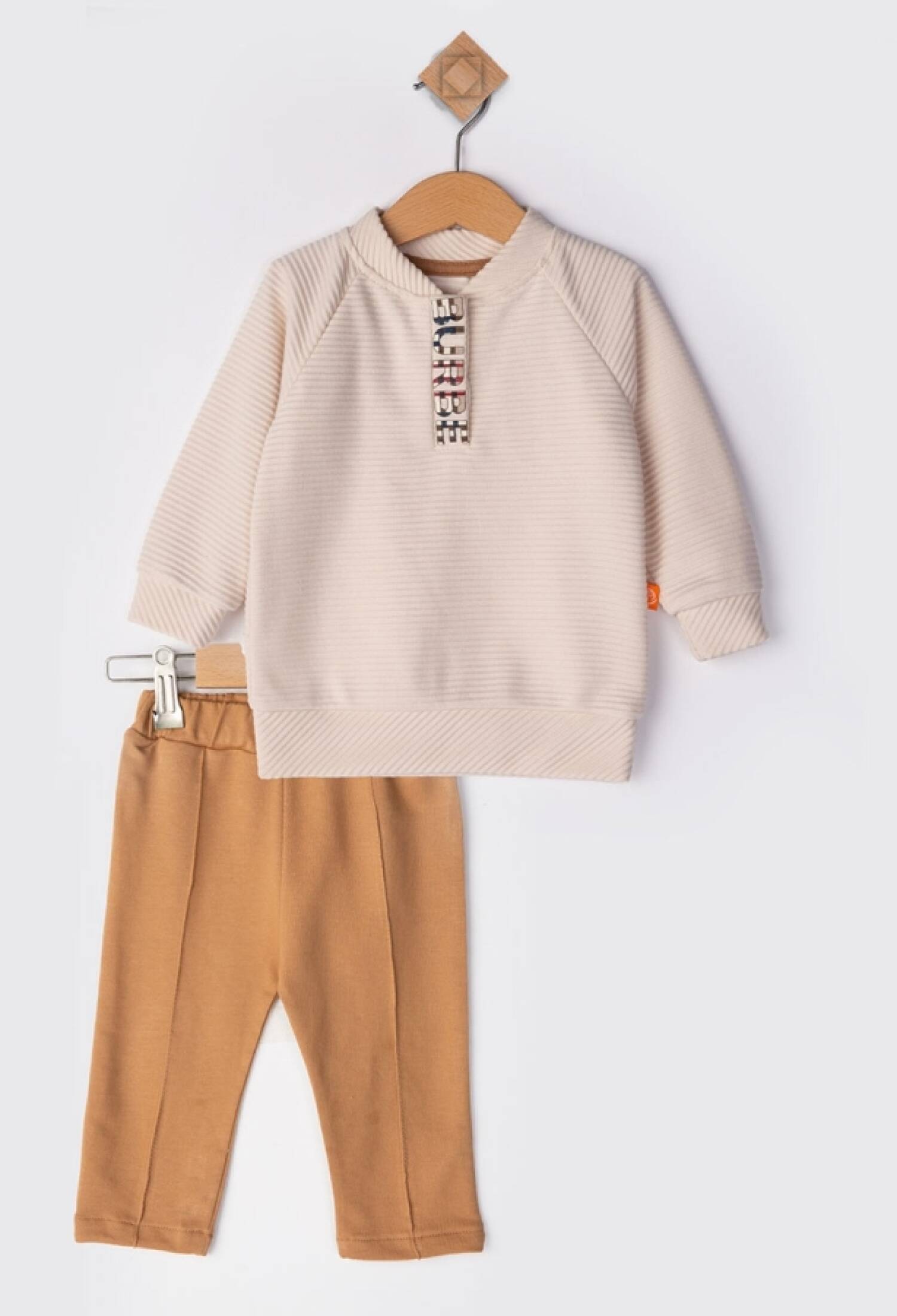 Burbe Baskılı Erkek Bebe Takım - Brand: BEYAZ BEBEK - Kids & Bby Clothes From Peralane Kids Turkey