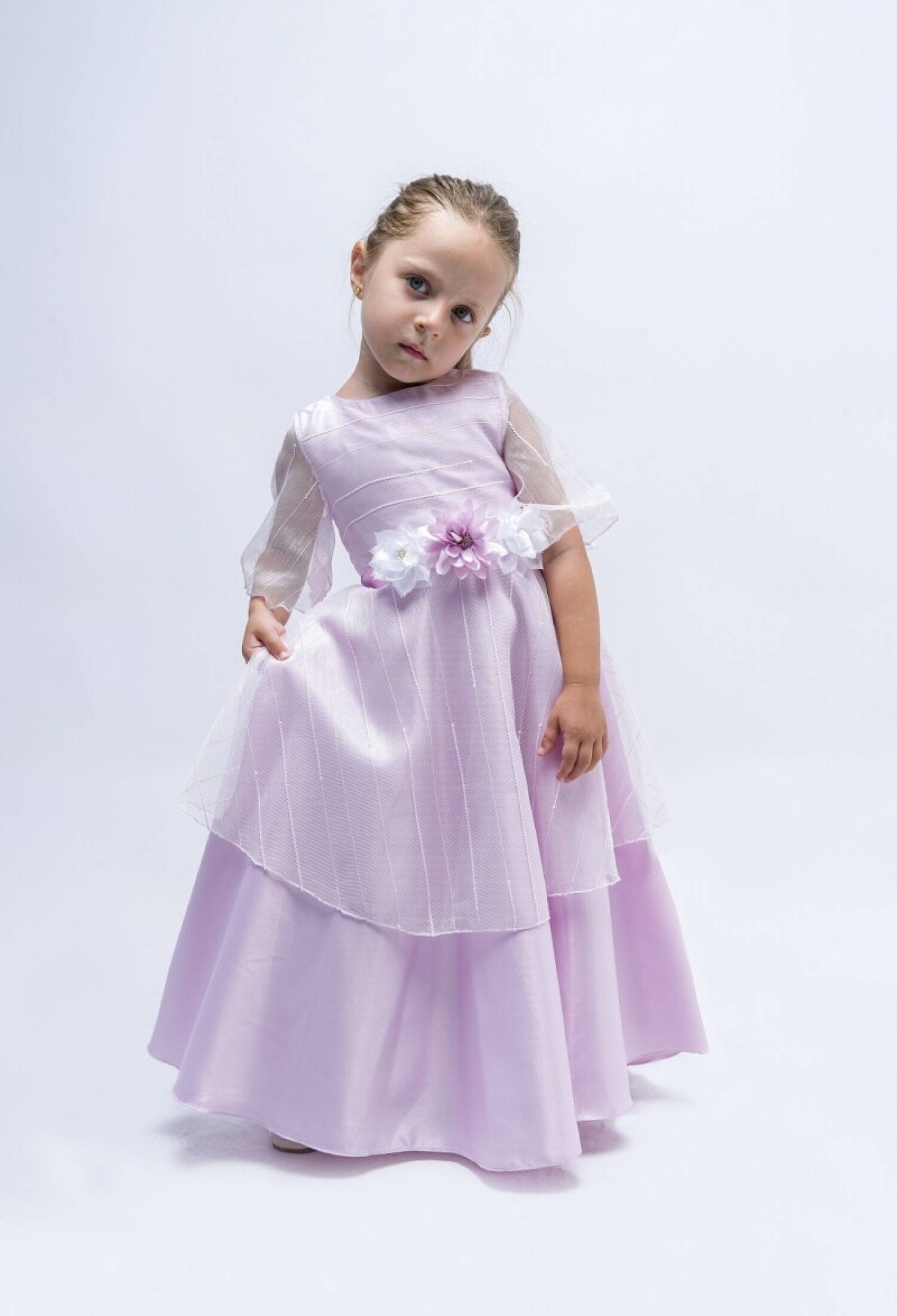 Çizgili Tül Abiye 2-5 Yaş 1022-23023 - 1022-23023 - Brand: Wecan - Kids & Bby Clothes From Peralane Kids Turkey