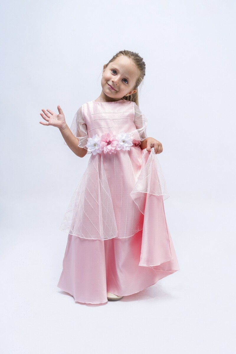 Çizgili Tül Abiye 2-5 Yaş 1022-23023 - 1022-23023 - Brand: Wecan - Kids & Bby Clothes From Peralane Kids Turkey