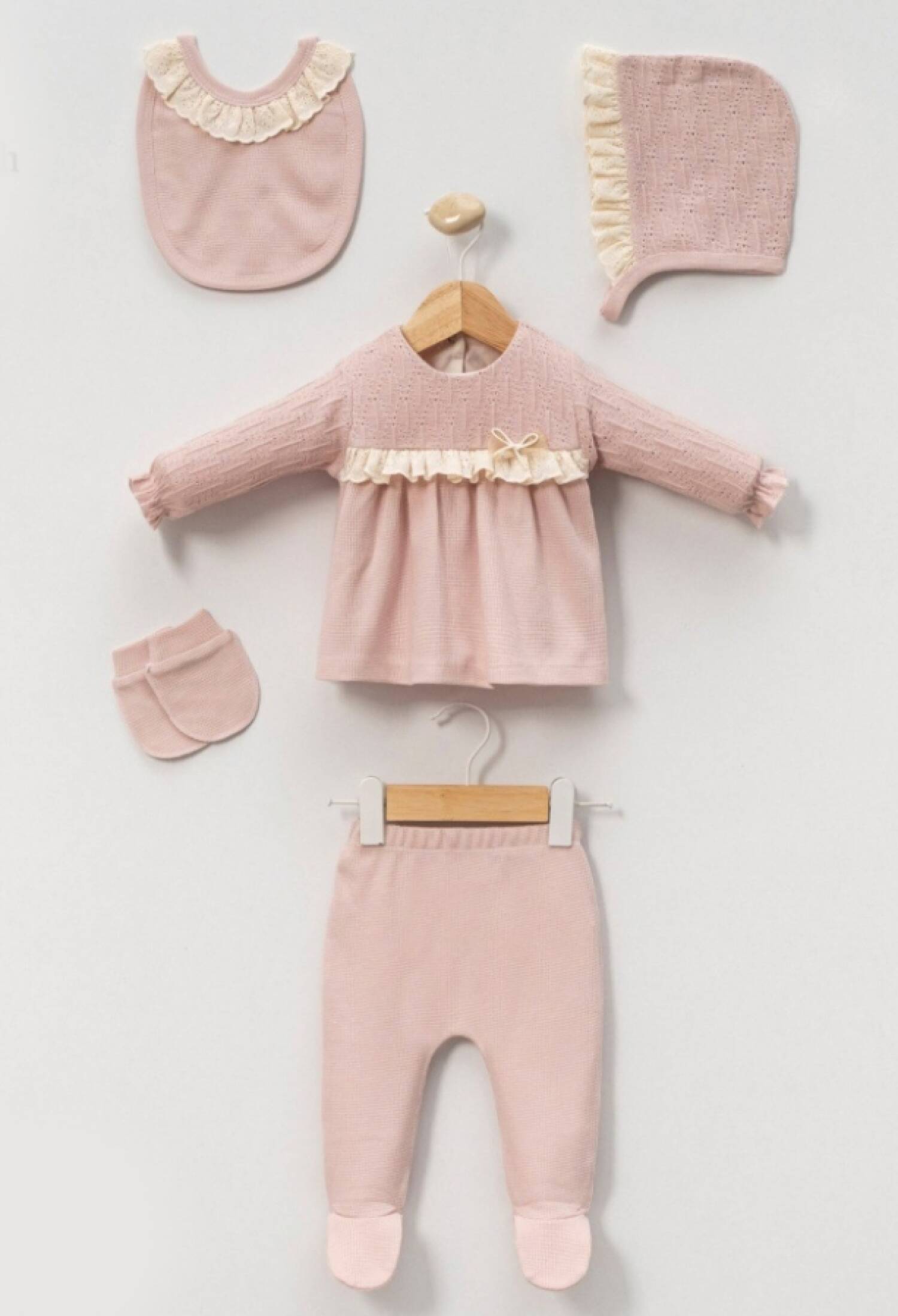 Dantelli Kız Bebe 5li Set - Brand: CAYZEN - Kids & Bby Clothes From Peralane Kids Turkey