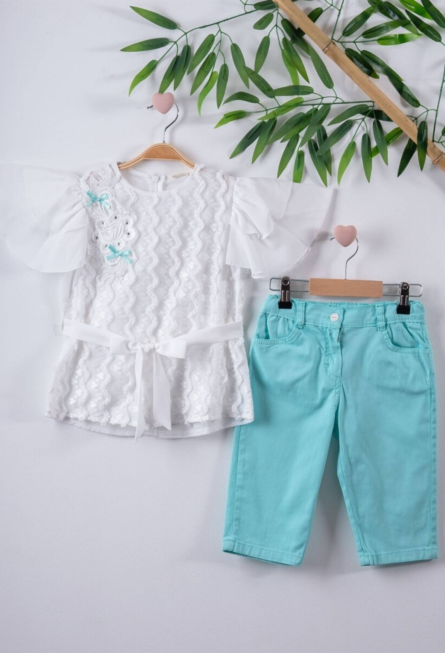 FIRFIR DANTELLİ PFD KAPRİ TK 1016-211123 - 1016-211123 - Brand: Büşra Bebe - Kids & Bby Clothes From Peralane Kids Turkey