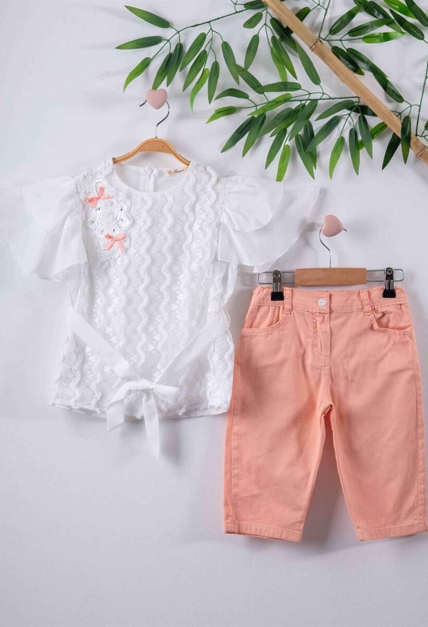 FIRFIR DANTELLİ PFD KAPRİ TK 1016-211123 - 1016-211123 - Brand: Büşra Bebe - Kids & Bby Clothes From Peralane Kids Turkey