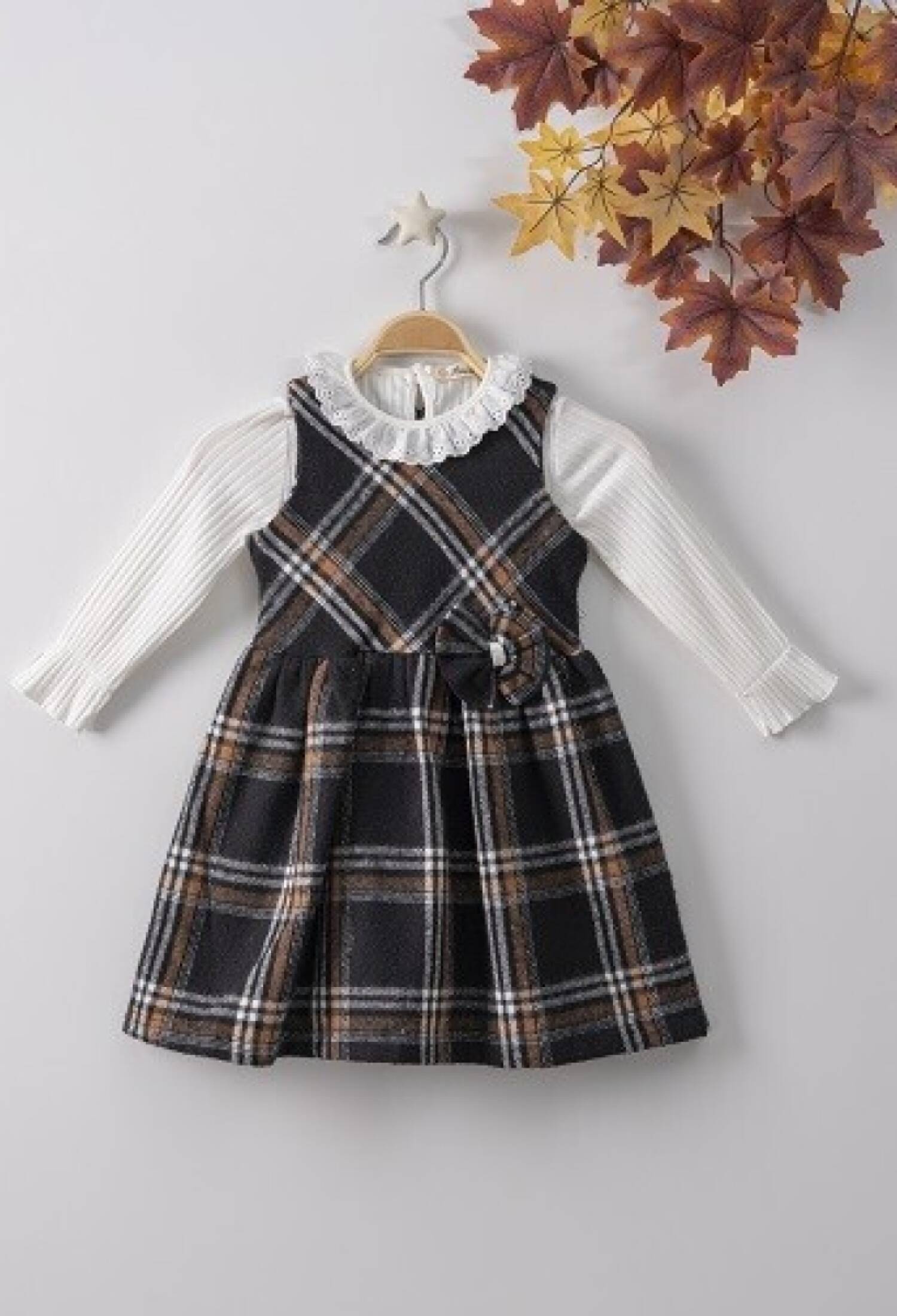 FİSTO YAKA BADİLİ EKOSE JİLE 1016-22271 - 1016-22271 - Brand: Büşra Bebe - Kids & Bby Clothes From Peralane Kids Turkey