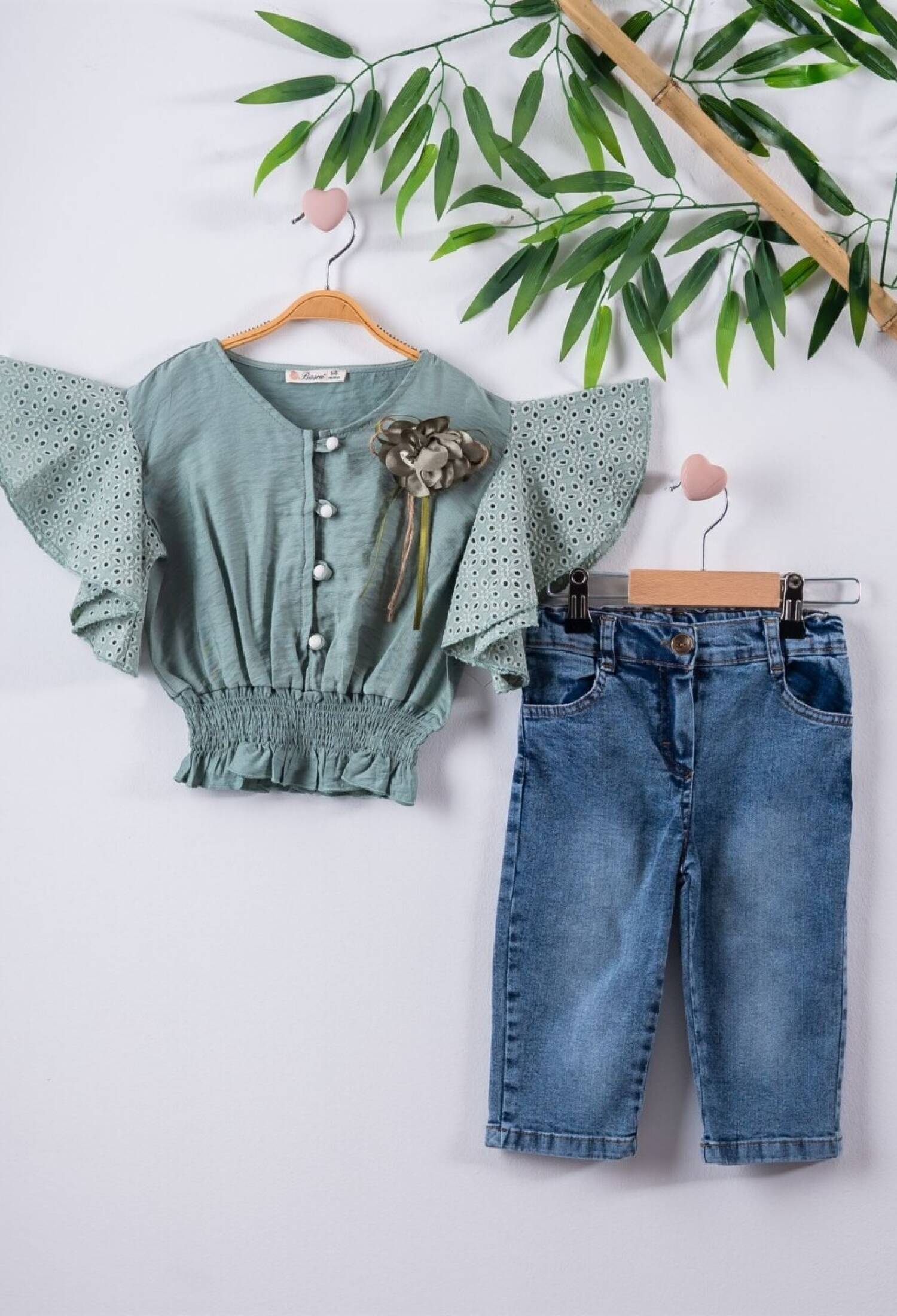 İnci Düğmeli Takım 1016-211135 - 1016-211135 - Brand: Büşra Bebe - Kids & Bby Clothes From Peralane Kids Turkey