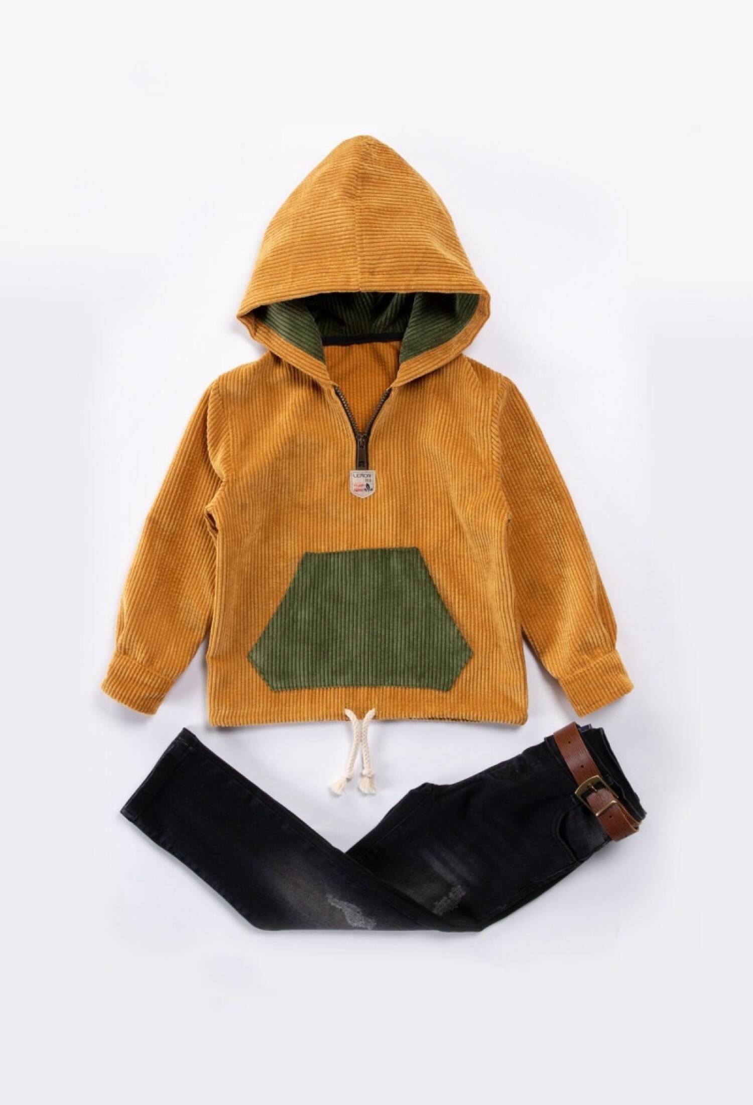 Kadi̇fe Kapşonlu Sweet Çocuk Takım 1015-9549 - 1015-9549 - Brand: Lemon - Kids & Bby Clothes From Peralane Kids Turkey