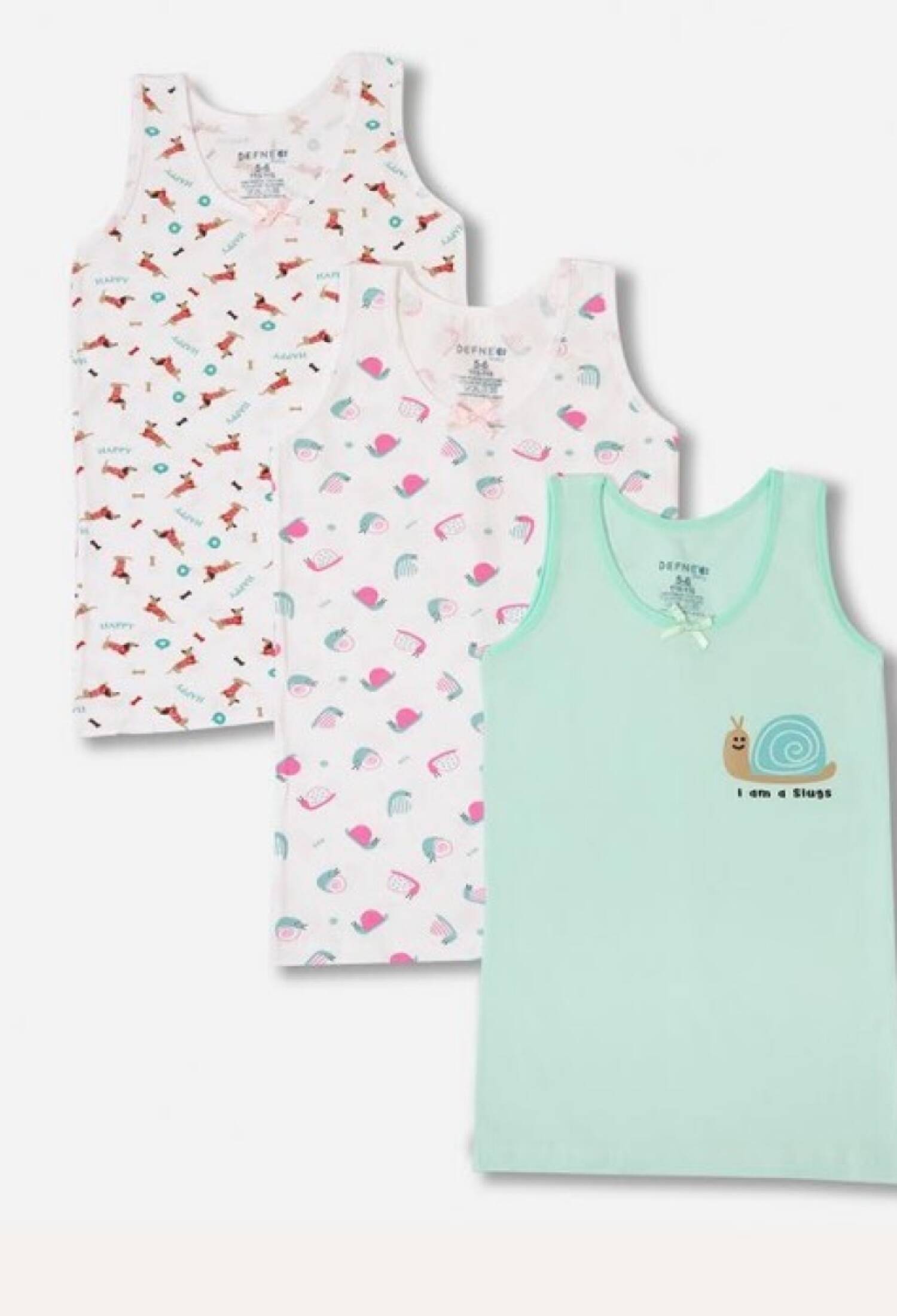 Kalın Askı Kız Çocuk Atlet 5 Paket (3'Lü Seri) 1064-DFN-A038-22 - 1064-DFN-A038-22 - Brand: Defne - Kids & Bby Clothes From Peralane Kids Turkey