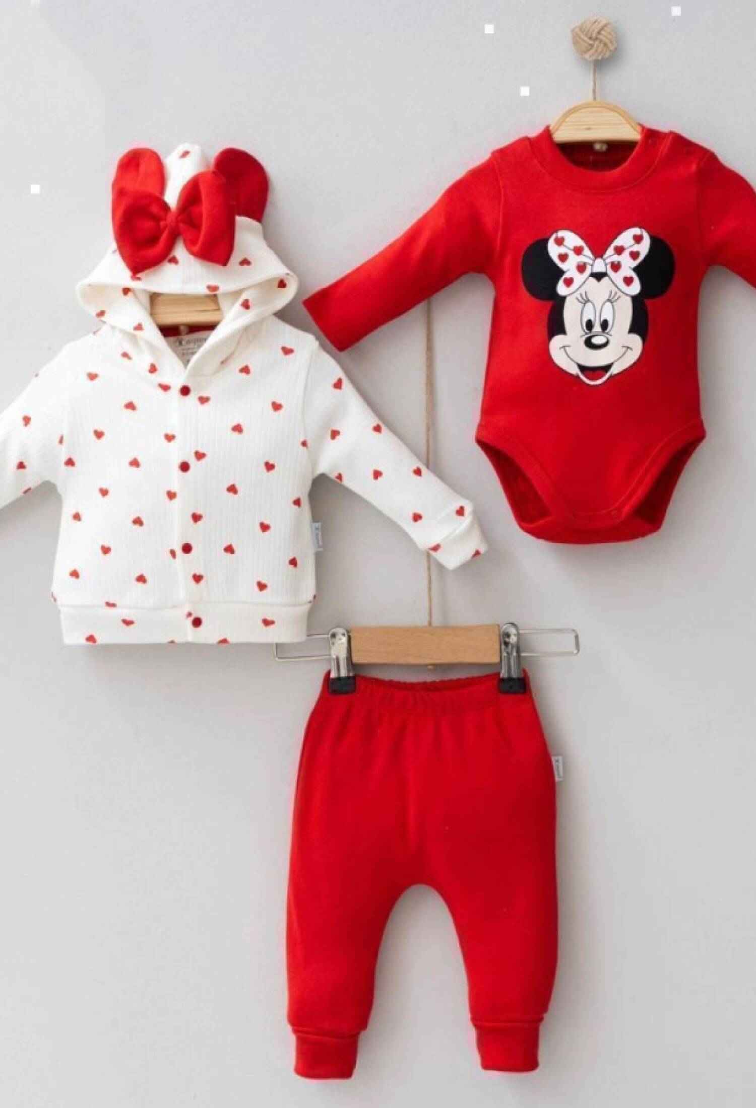 Kalp Desenli 3 Lu Kız Bebe Takım - Brand: CAYZEN - Kids & Bby Clothes From Peralane Kids Turkey