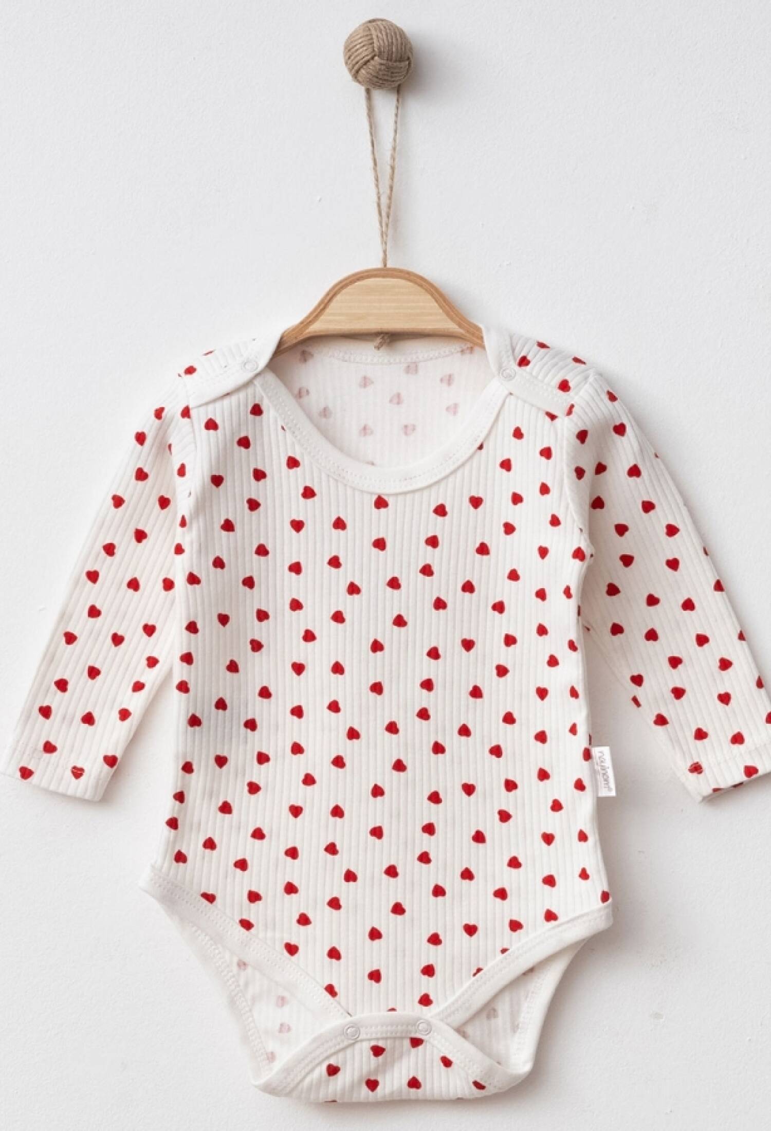 Kalp Desenli Raporlu Kız Çıtçıtlı Badi - Brand: NAYINOM - Kids & Bby Clothes From Peralane Kids Turkey