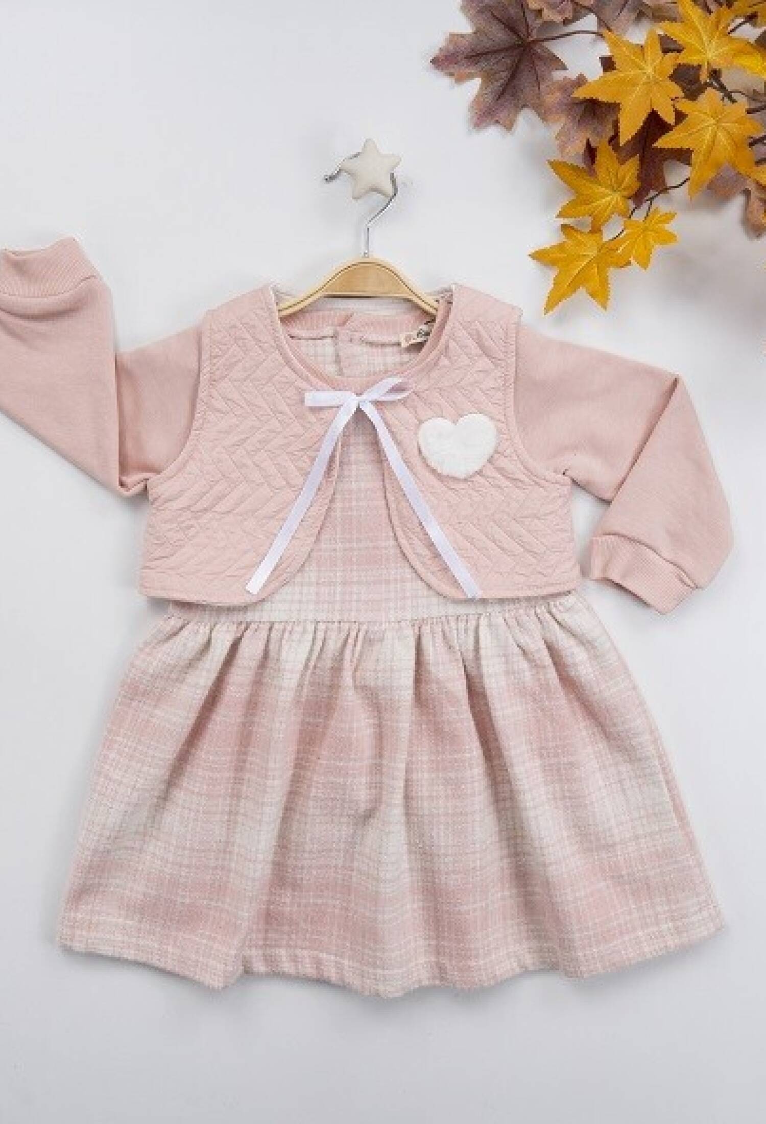 Kapitone Yelekli Ekose Elbise 1016-22270 - 1016-22270 - Brand: Büşra Bebe - Kids & Bby Clothes From Peralane Kids Turkey