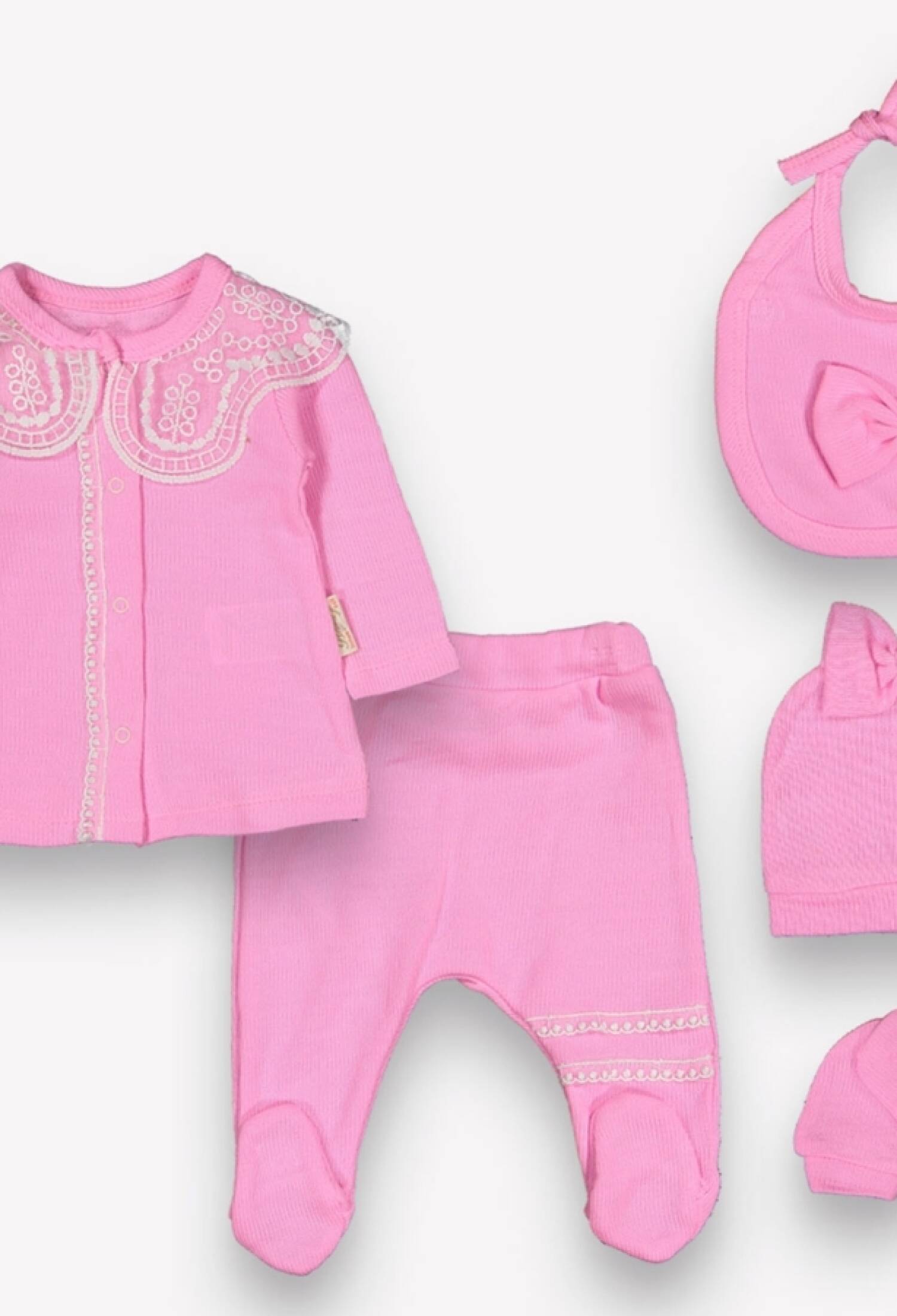 Kız Bebe 5li Hastane Çıkışı Zıbın Set - Brand: BEYAZ BEBEK - Kids & Bby Clothes From Peralane Kids Turkey