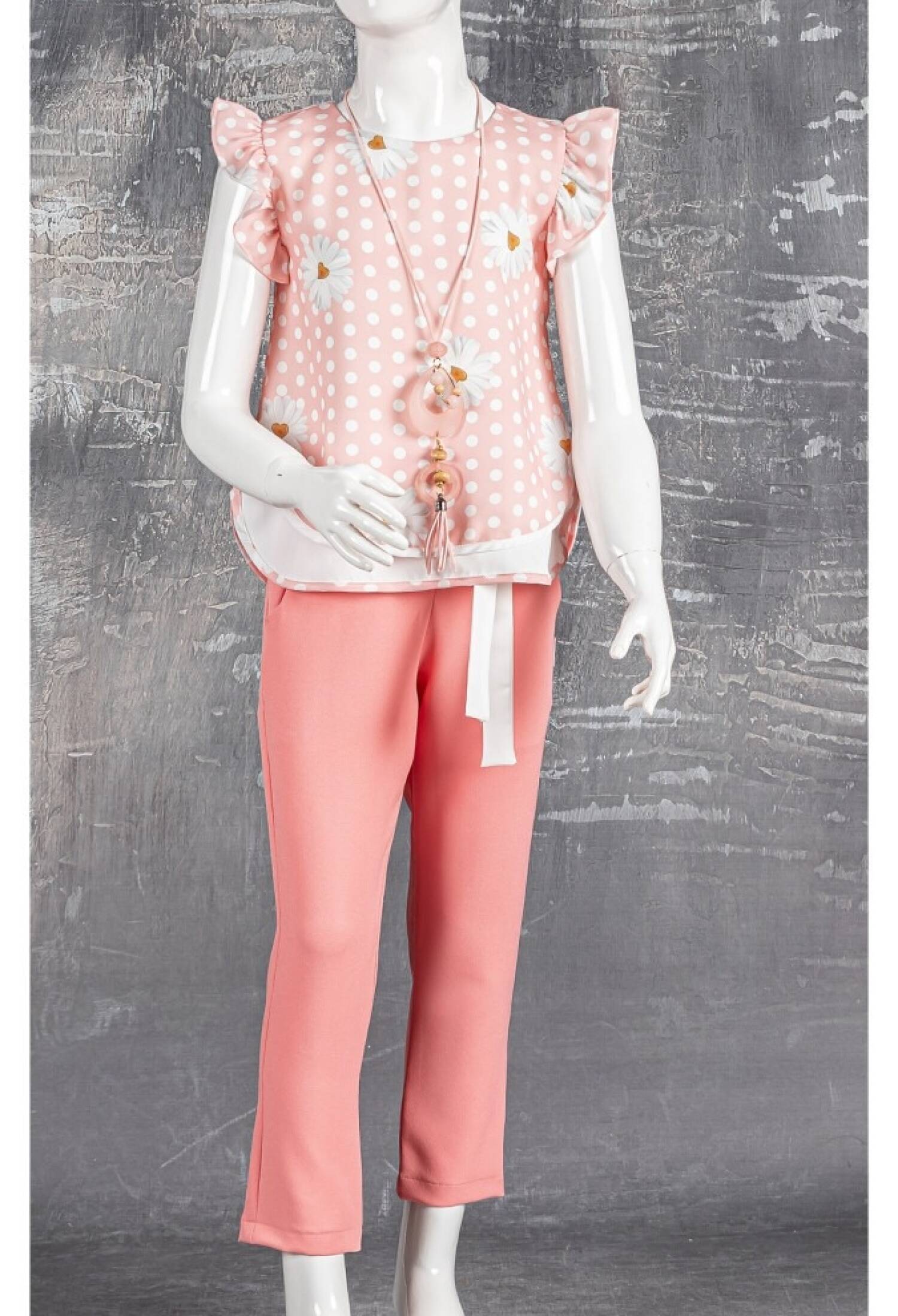 Kolyeli Papatyalı Takım 1042-2284 - 1042-2284 - Brand: Tivido - Kids & Bby Clothes From Peralane Kids Turkey