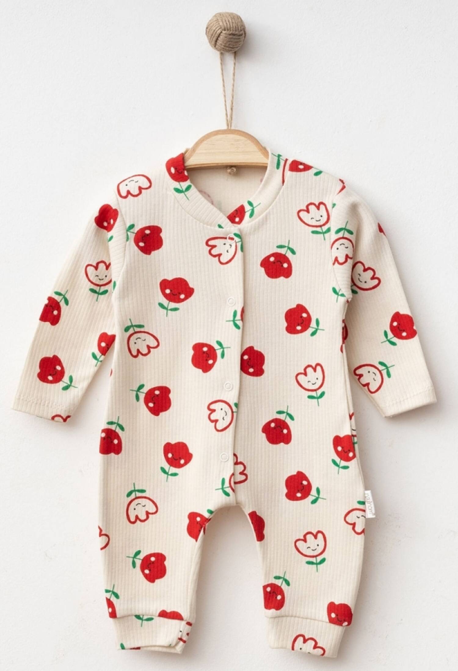 Lale Desenli Raporlu Kız Bebe Tulum - Brand: NAYINOM - Kids & Bby Clothes From Peralane Kids Turkey