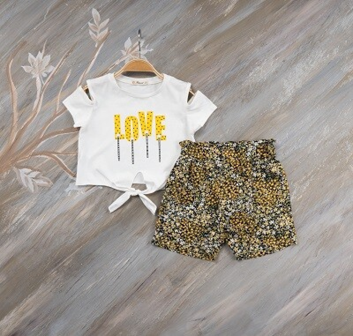 Love Vıscon Şortlu Takım 1016-221072 - 1016-221072 - Brand: Büşra Bebe - Kids & Bby Clothes From Peralane Kids Turkey
