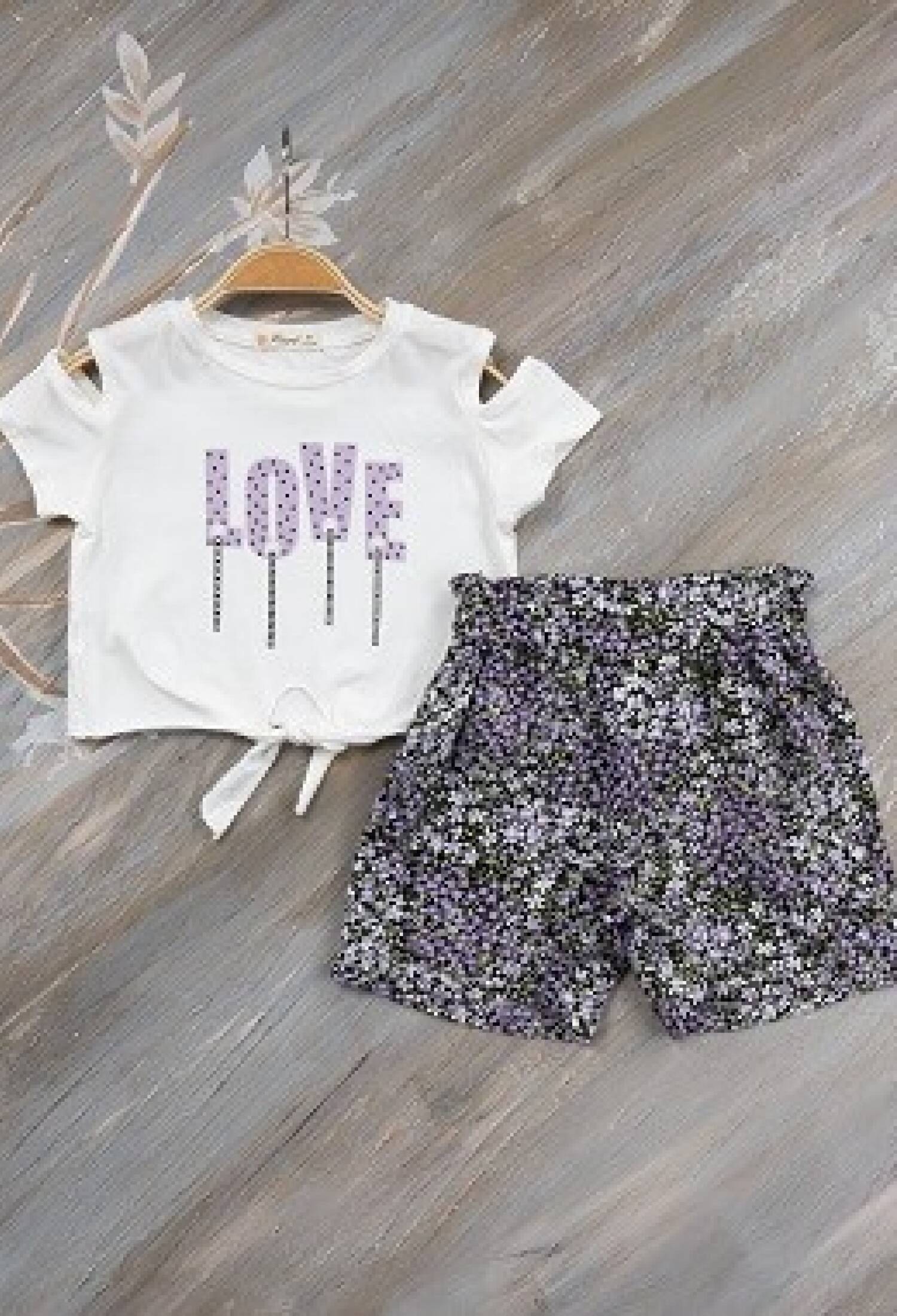 Love Vıscon Şortlu Takım 1016-221072 - 1016-221072 - Brand: Büşra Bebe - Kids & Bby Clothes From Peralane Kids Turkey