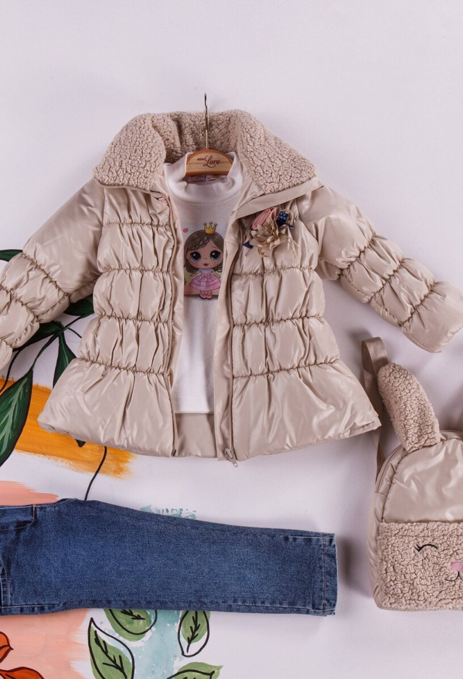 Mikro Mont Badi Pantolon Çantalı Takım 1055-5406 - 1055-5406 - Brand: Miss Lore - Kids & Bby Clothes From Peralane Kids Turkey