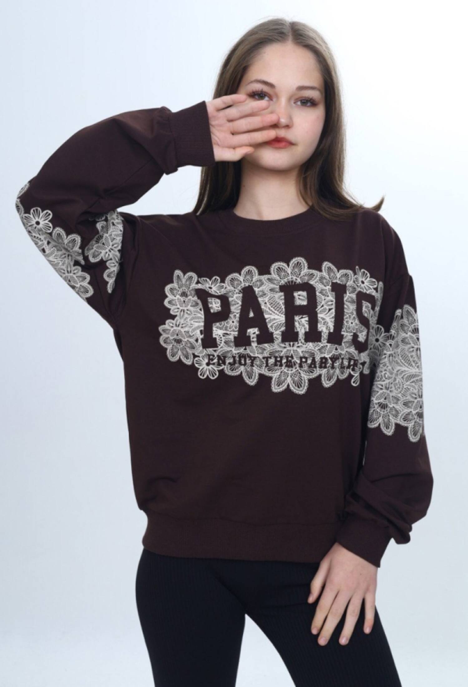 Paris Baskılı Kız Sweat - Brand: VIZVIZ - Kids & Bby Clothes From Peralane Kids Turkey