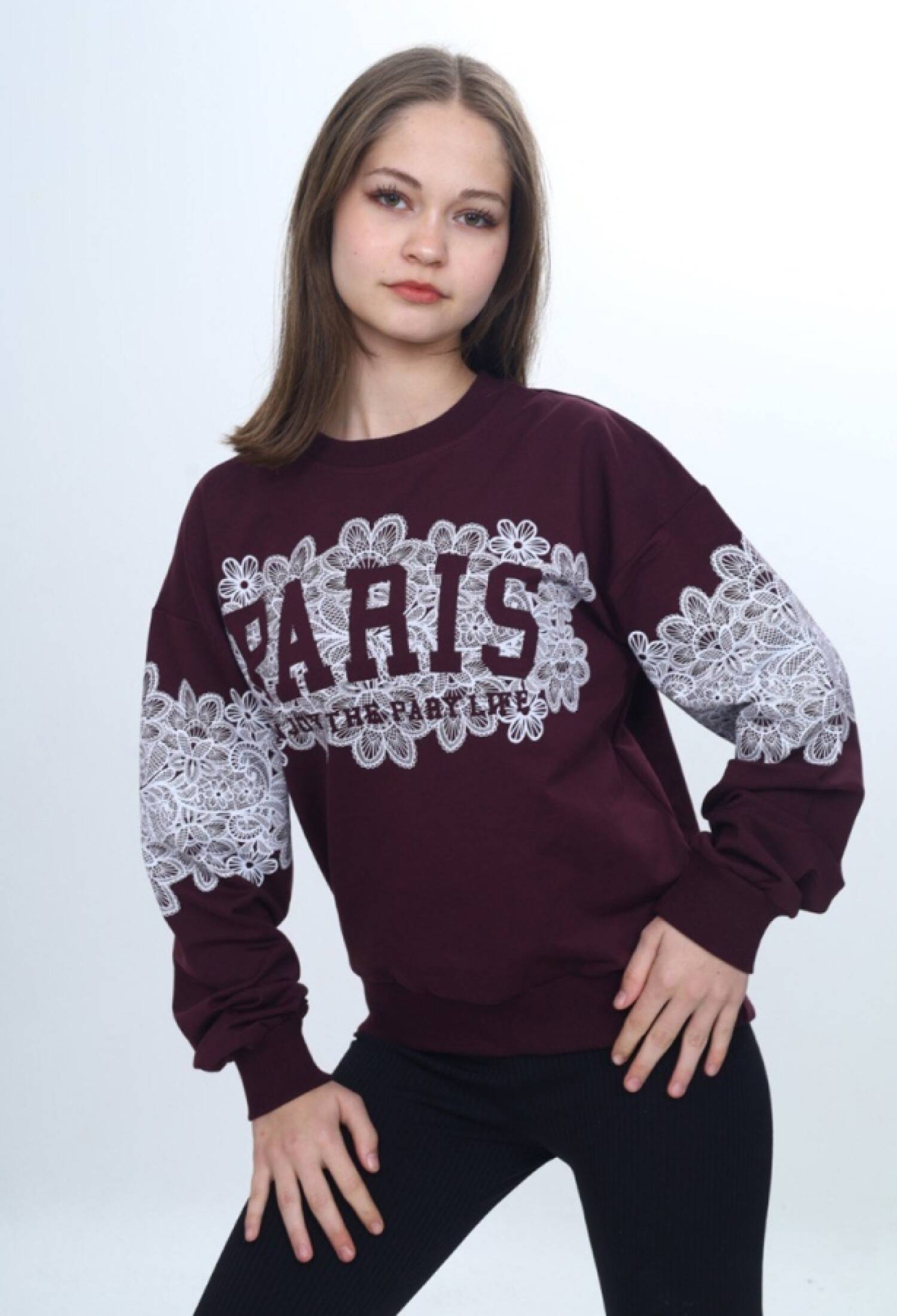 Paris Baskılı Kız Sweat - Brand: VIZVIZ - Kids & Bby Clothes From Peralane Kids Turkey