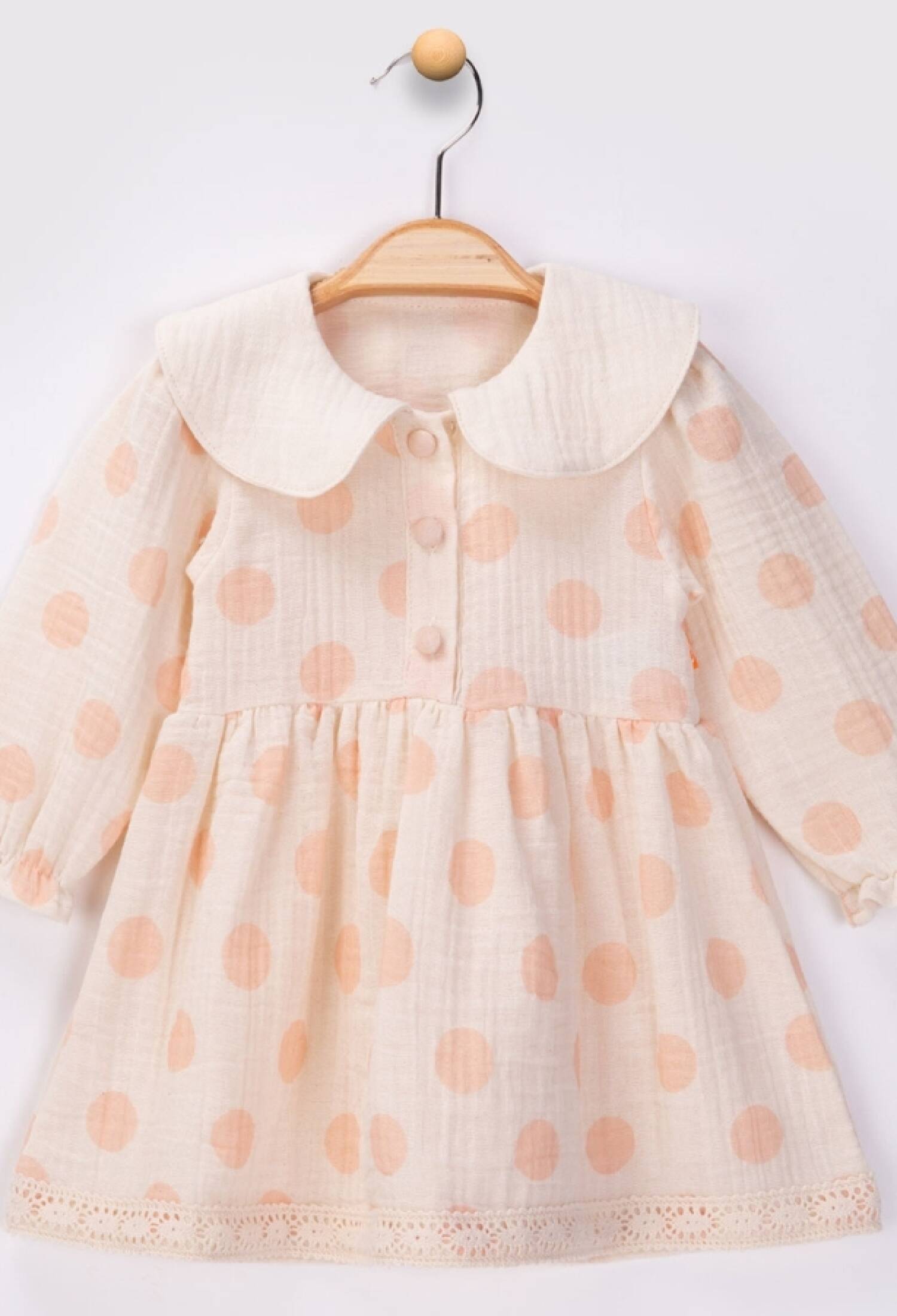 Puan Desenli Kız Bebe Elbise - Brand: BEYAZ BEBEK - Kids & Bby Clothes From Peralane Kids Turkey