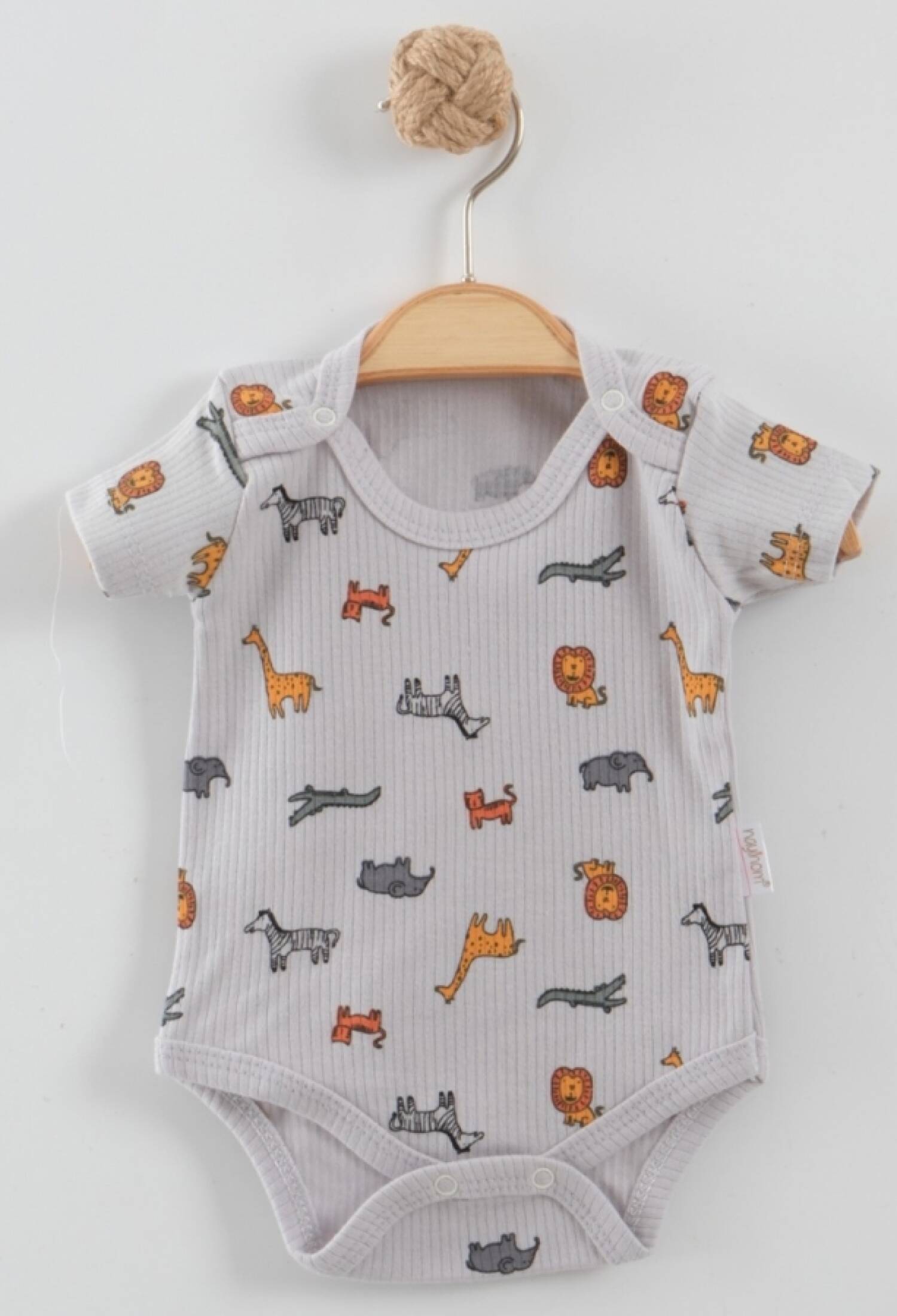 Safari Desenli Kısa Kollu Raporlu Erkek Çıtçıtlı Badi - Brand: NAYINOM - Kids & Bby Clothes From Peralane Kids Turkey