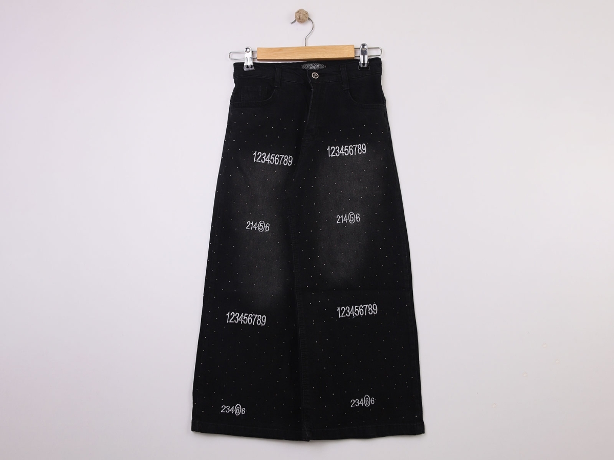 Taş Detaylı 1234 Baskılı Kız Kot Pantolon - Brand: SÜZGÜN - Kids & Bby Clothes From Peralane Kids Turkey