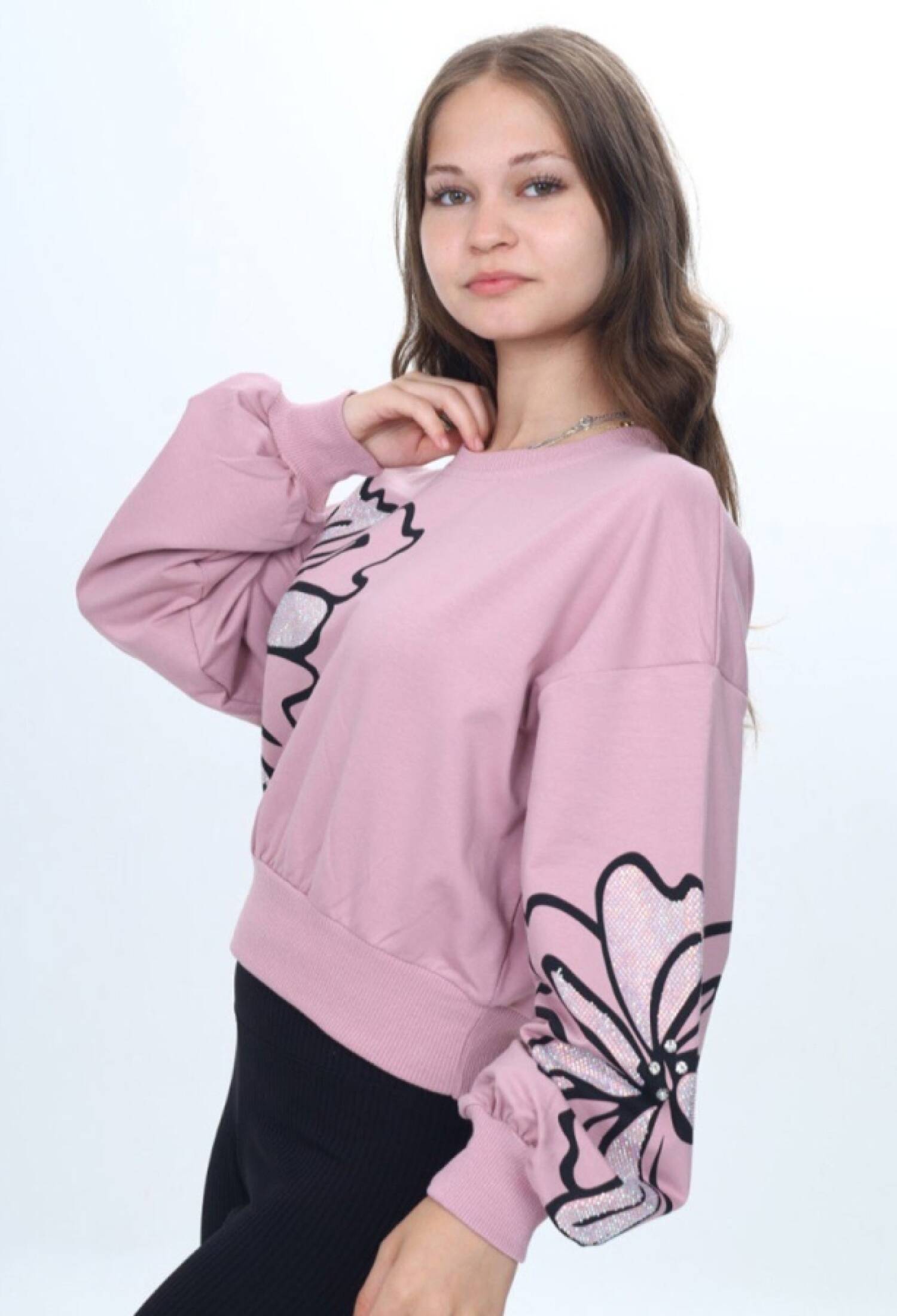 Taş Detaylı Kız Sweat - Brand: VIZVIZ - Kids & Bby Clothes From Peralane Kids Turkey