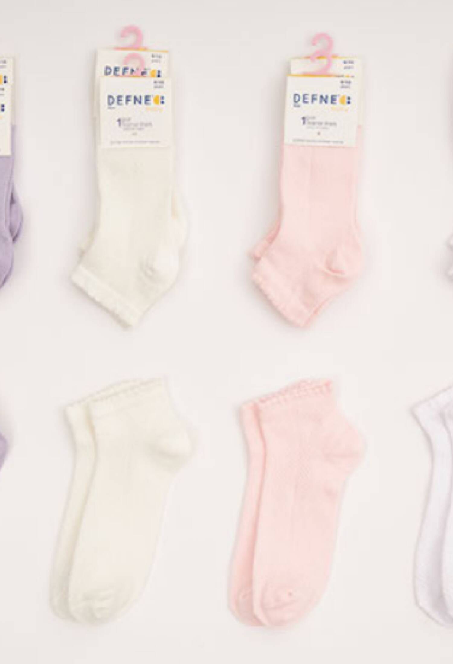 Toptan 12 Çift Kız Çocuk Patik Çorap 1064-DFNÇ-1PK002-23(11-12) - 1064-DFNÇ-1PK002-23(11-12) - Brand: Defne - Kids & Bby Clothes From Peralane Kids Turkey