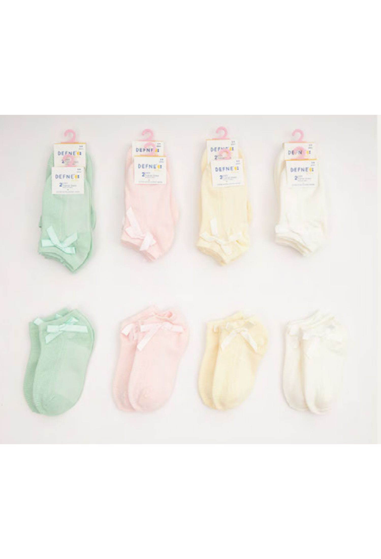 Toptan 24 Çift Kız Bebe Patik Çorap (Kutu) 1064-DFN2P-K019-23(6-12) - 1064-DFN2P-K019-23(6-12) - Brand: Defne - Kids & Bby Clothes From Peralane Kids Turkey