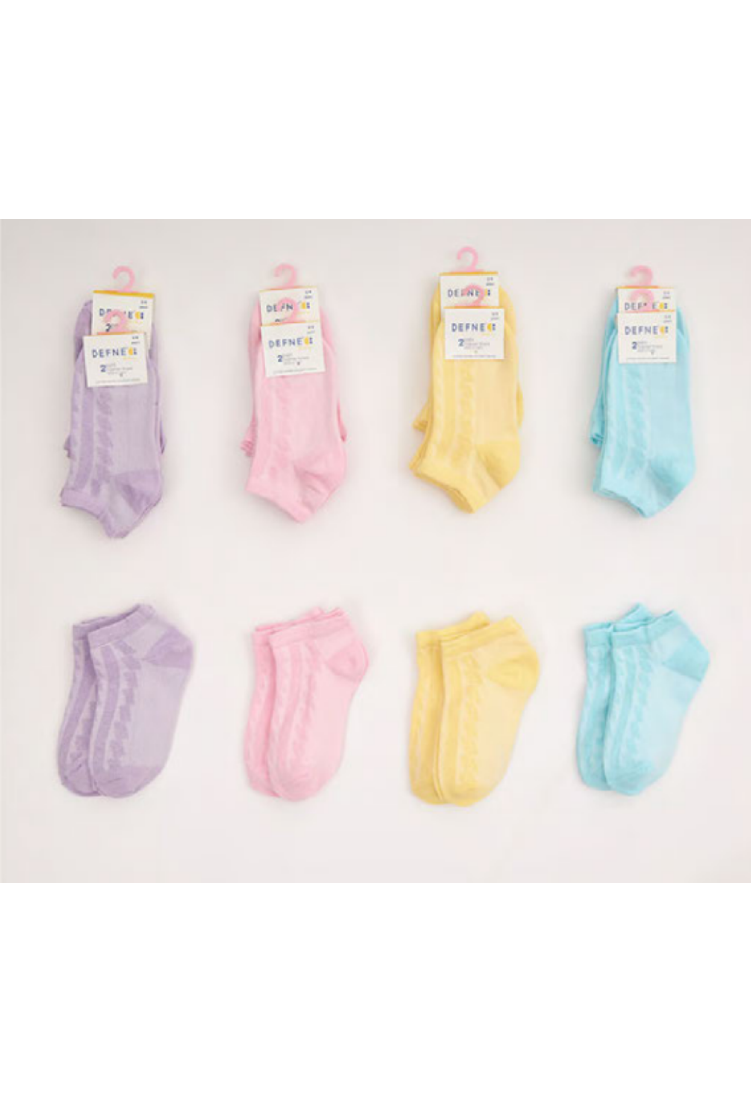 Toptan 24 Çift Kız Bebe Patik Çorap (Kutu) 1064-DFN2P-K022-23(12-18) - 1064-DFN2P-K022-23(12-18) - Brand: Defne - Kids & Bby Clothes From Peralane Kids Turkey