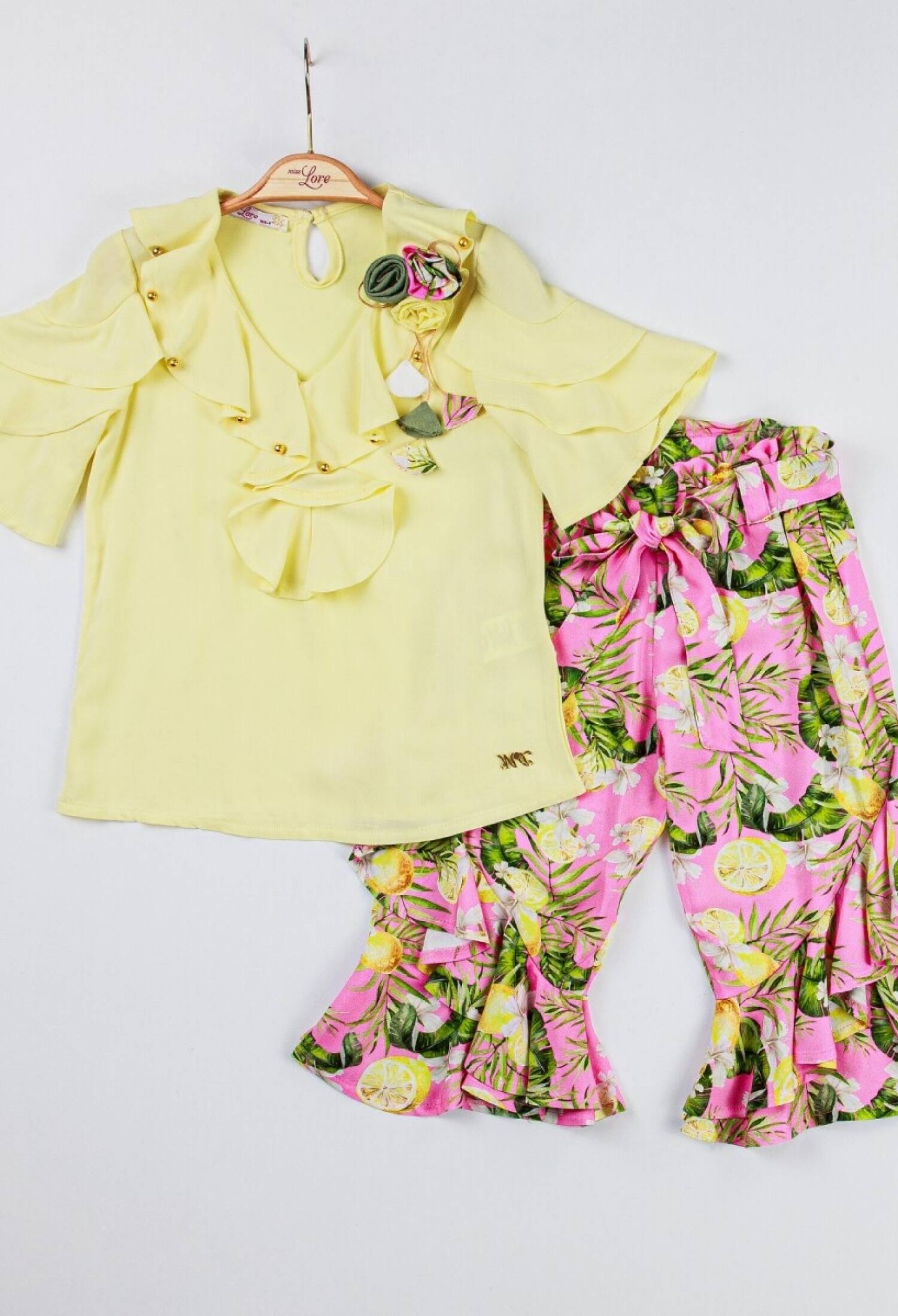 Toptan 2'li Kız Çocuk Bluz ve Pantolon Takım 2-6Y 1055-5131 - 1055-5131 - Brand: Miss Lore - Kids & Bby Clothes From Peralane Kids Turkey