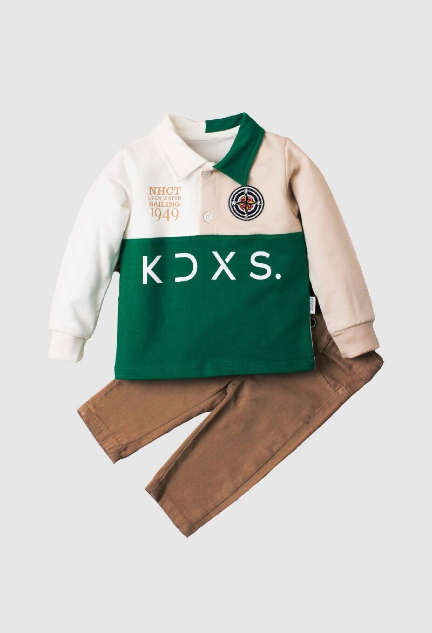 Toptan 2'li Uzun Kollu Tİşört ve Pantolon Takım 9-24M 1026-35072 - 1026-35072 - Brand: Kidexs - Kids & Bby Clothes From Peralane Kids Turkey