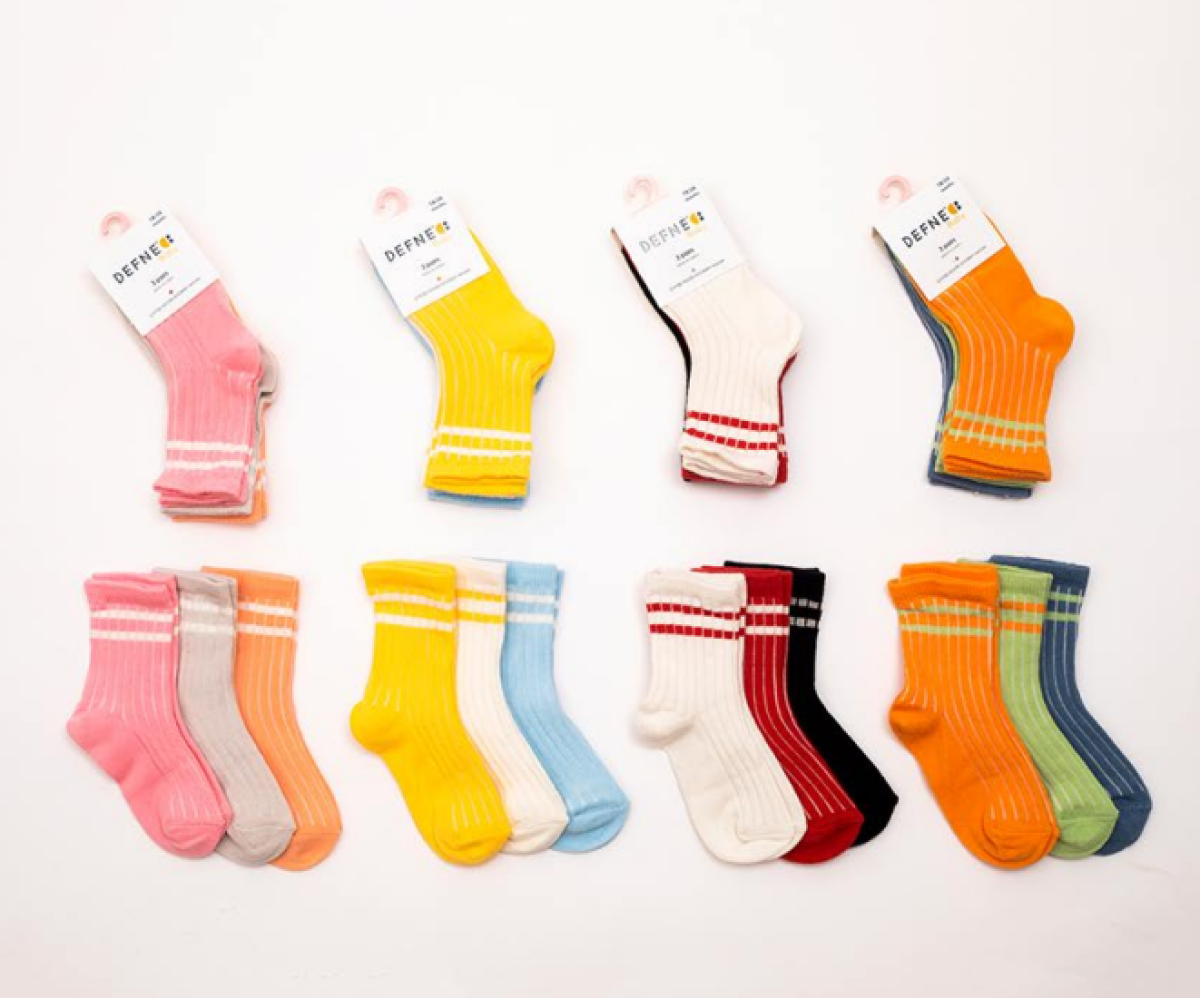 Toptan Bebek 24 Çift Çorap 1064-DFN3-K021-22(6-12) - 1064-DFN3-K021-22(6-12) - Brand: Defne - Kids & Bby Clothes From Peralane Kids Turkey