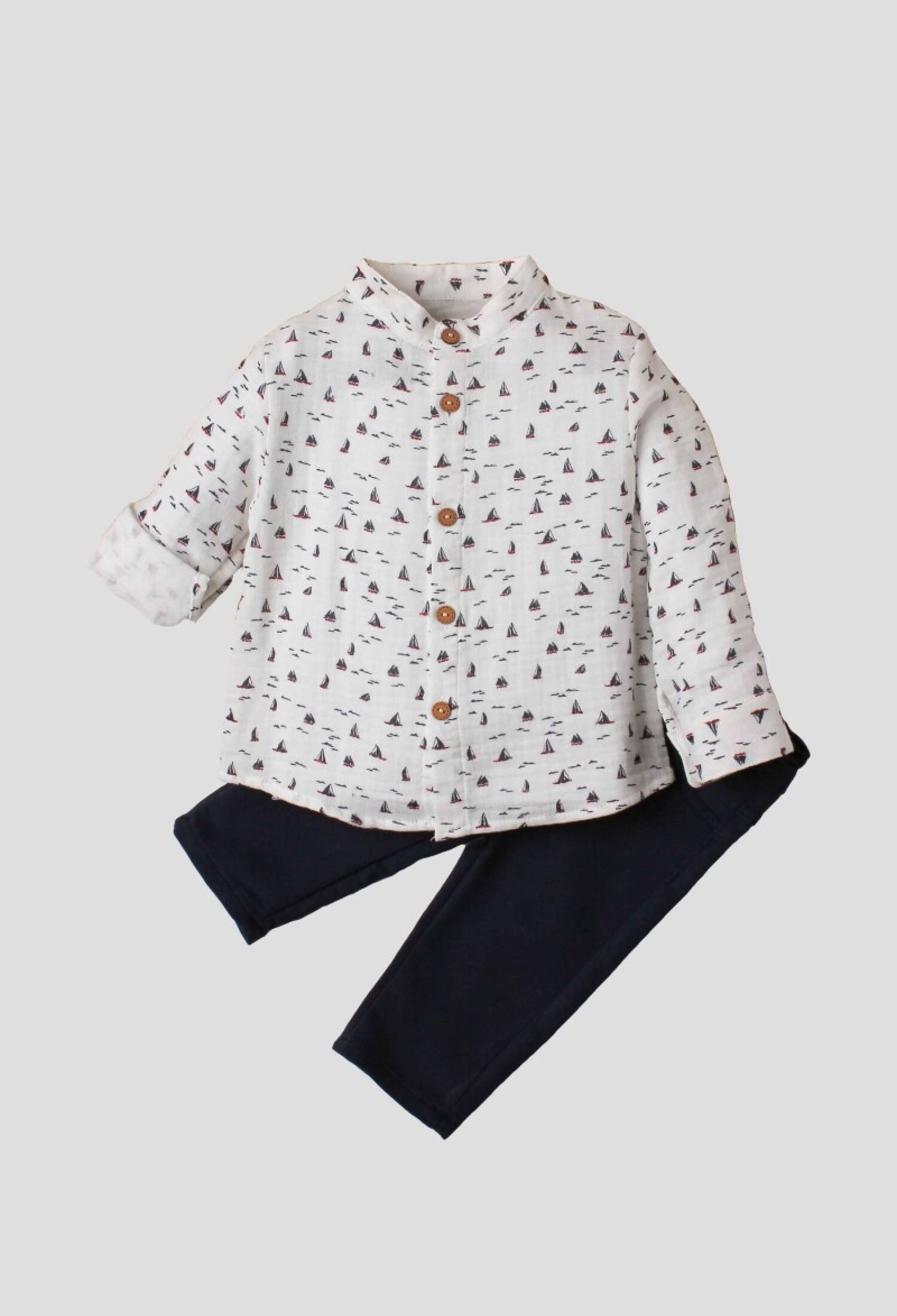 Toptan Bebek 2'li Gömlek ve Pantolon Takım 9-24M 1026-35069 - 1026-35069 - Brand: Kidexs - Kids & Bby Clothes From Peralane Kids Turkey