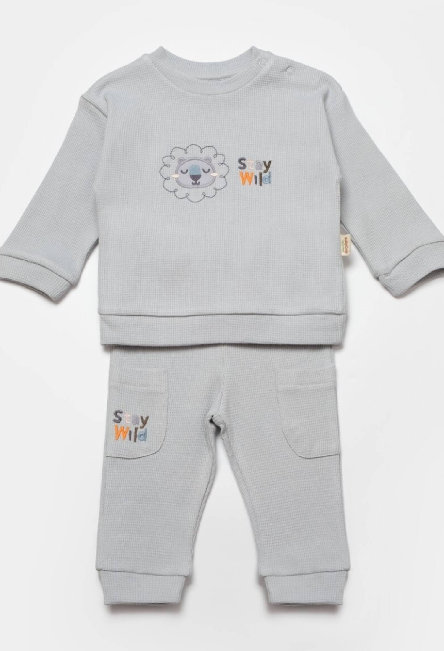 Toptan Bebek 2'li Sweatshirt ve Pantolon Takımı 3-24M 2022-CSYW1024 - 2022-CSYW1024 - Brand: BabyCosy - Kids & Bby Clothes From Peralane Kids Turkey