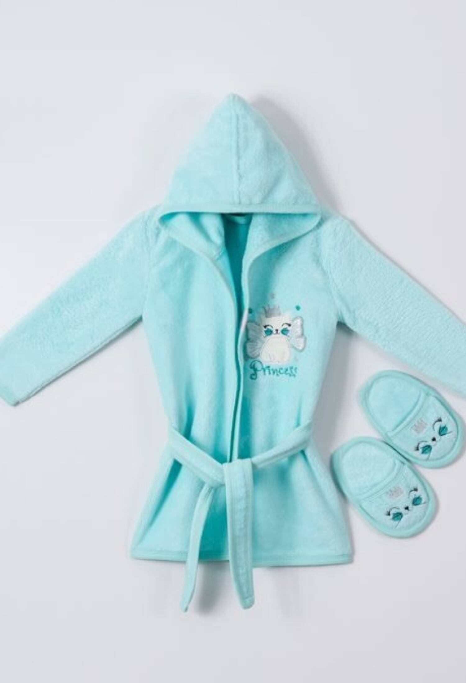 Toptan Bebek 2'li Terlikli Bornoz Seti 1-4Y 1072-482K - 1072-482K - Brand: Ramel Kids - Kids & Bby Clothes From Peralane Kids Turkey